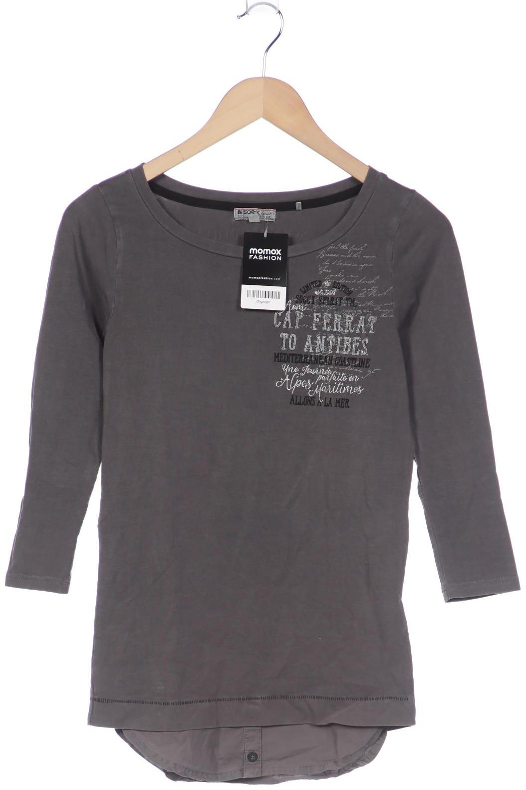 

SOCCX Damen Langarmshirt, grau