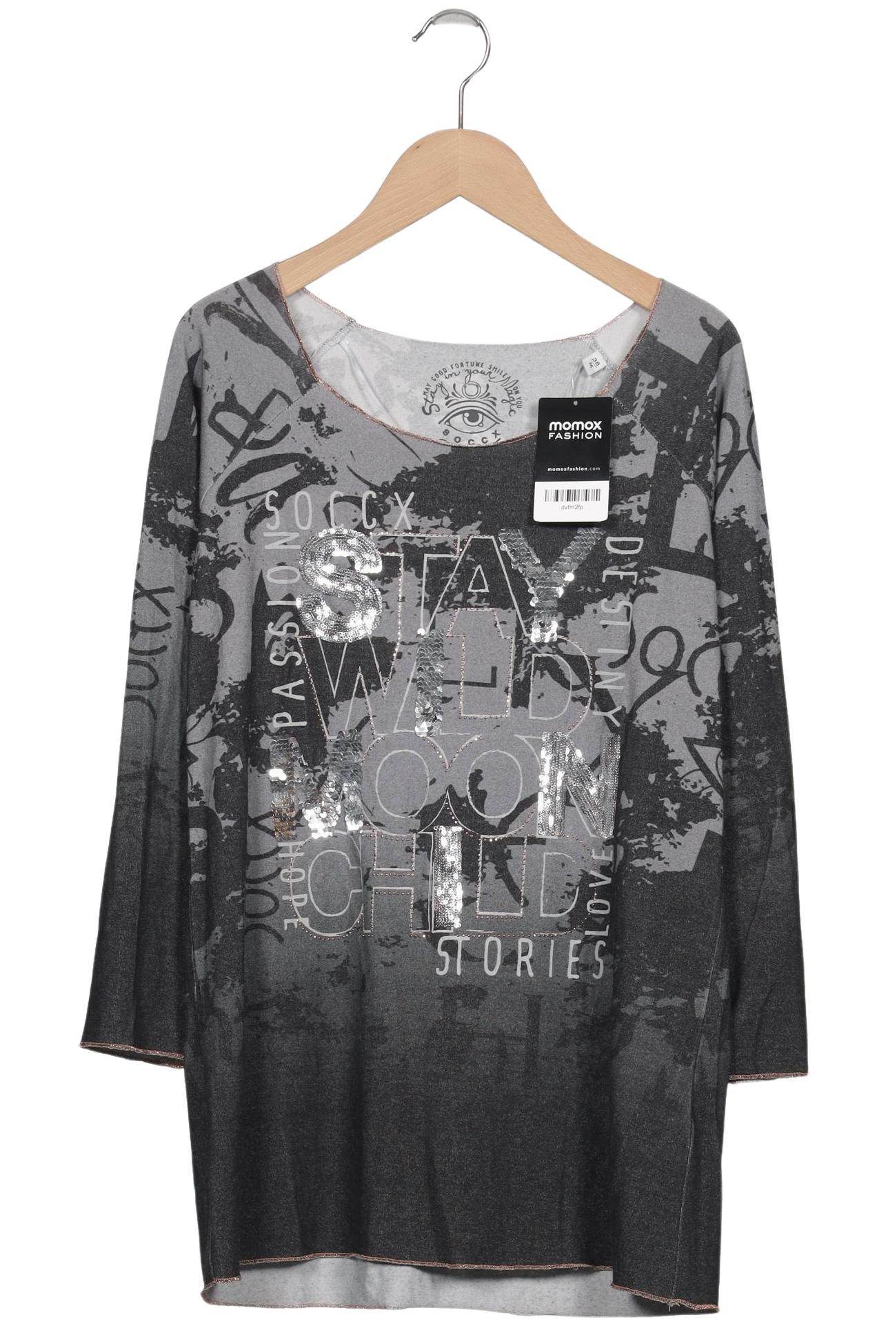 

Soccx Damen Langarmshirt, grau, Gr. 38