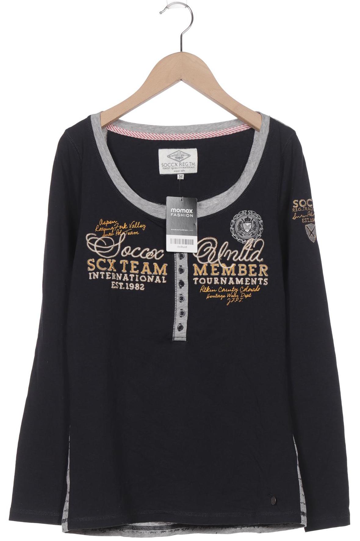 

SOCCX Damen Langarmshirt, marineblau