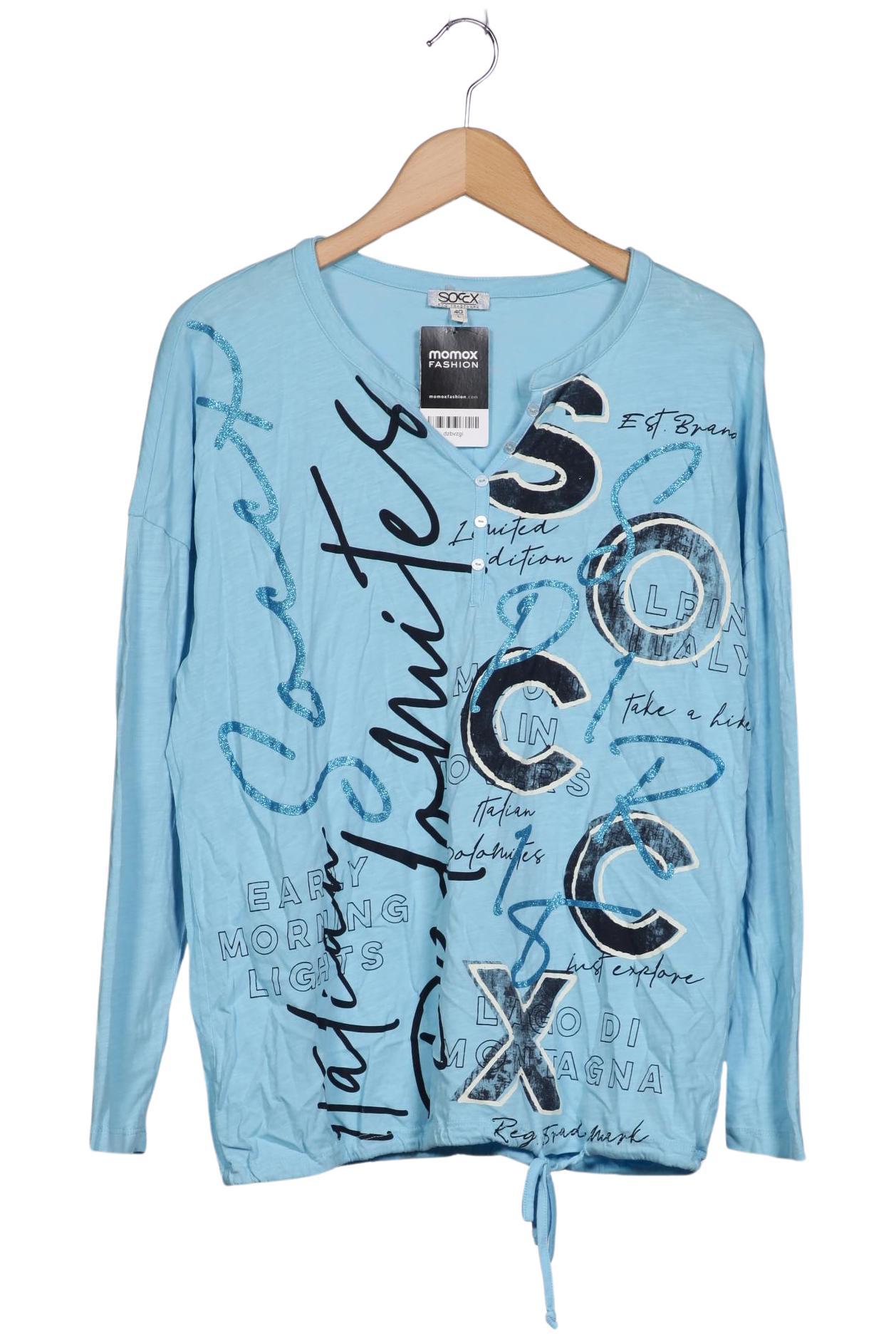 

Soccx Damen Langarmshirt, hellblau, Gr. 40