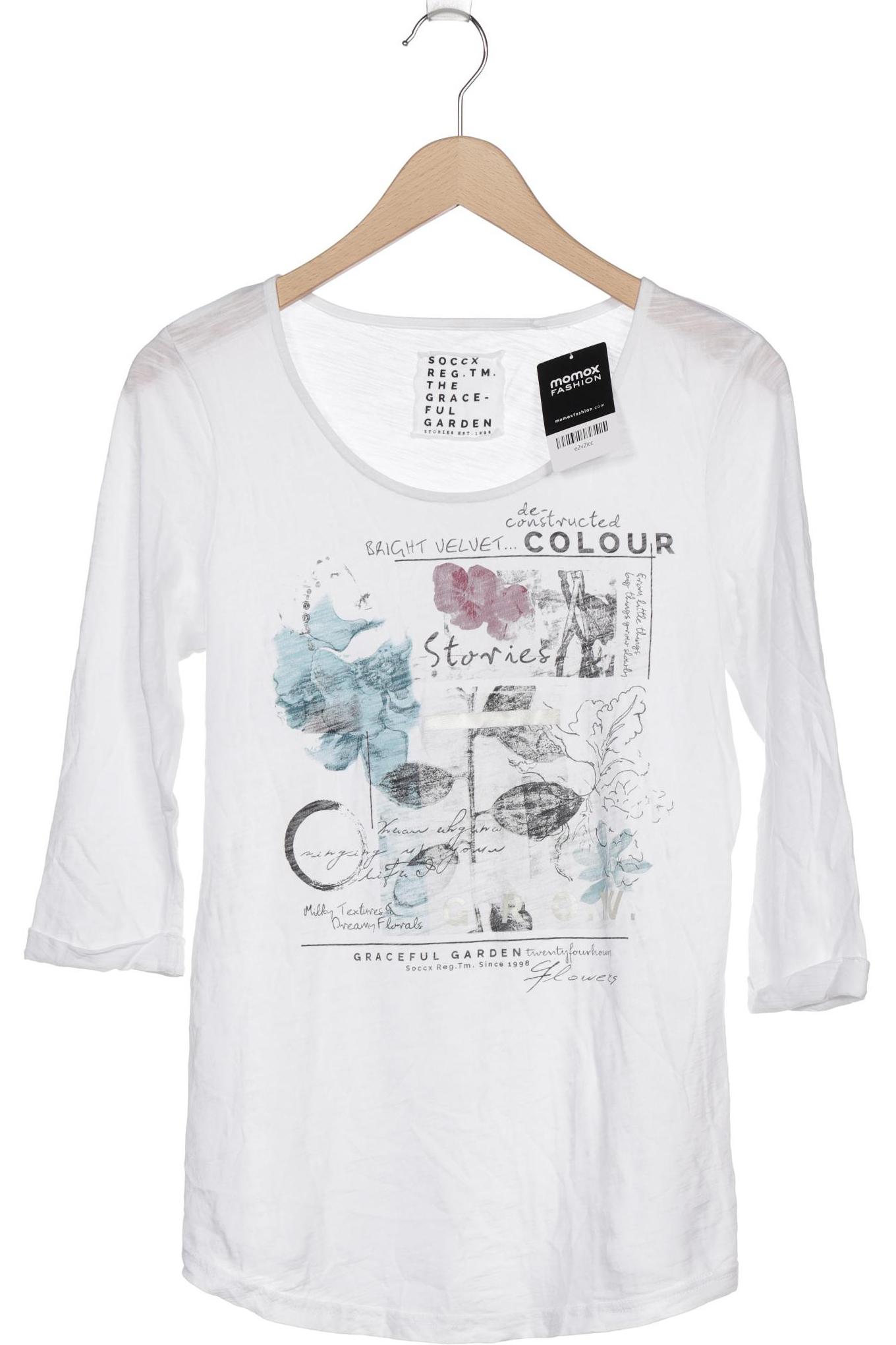 

Soccx Damen Langarmshirt, weiß, Gr. 38