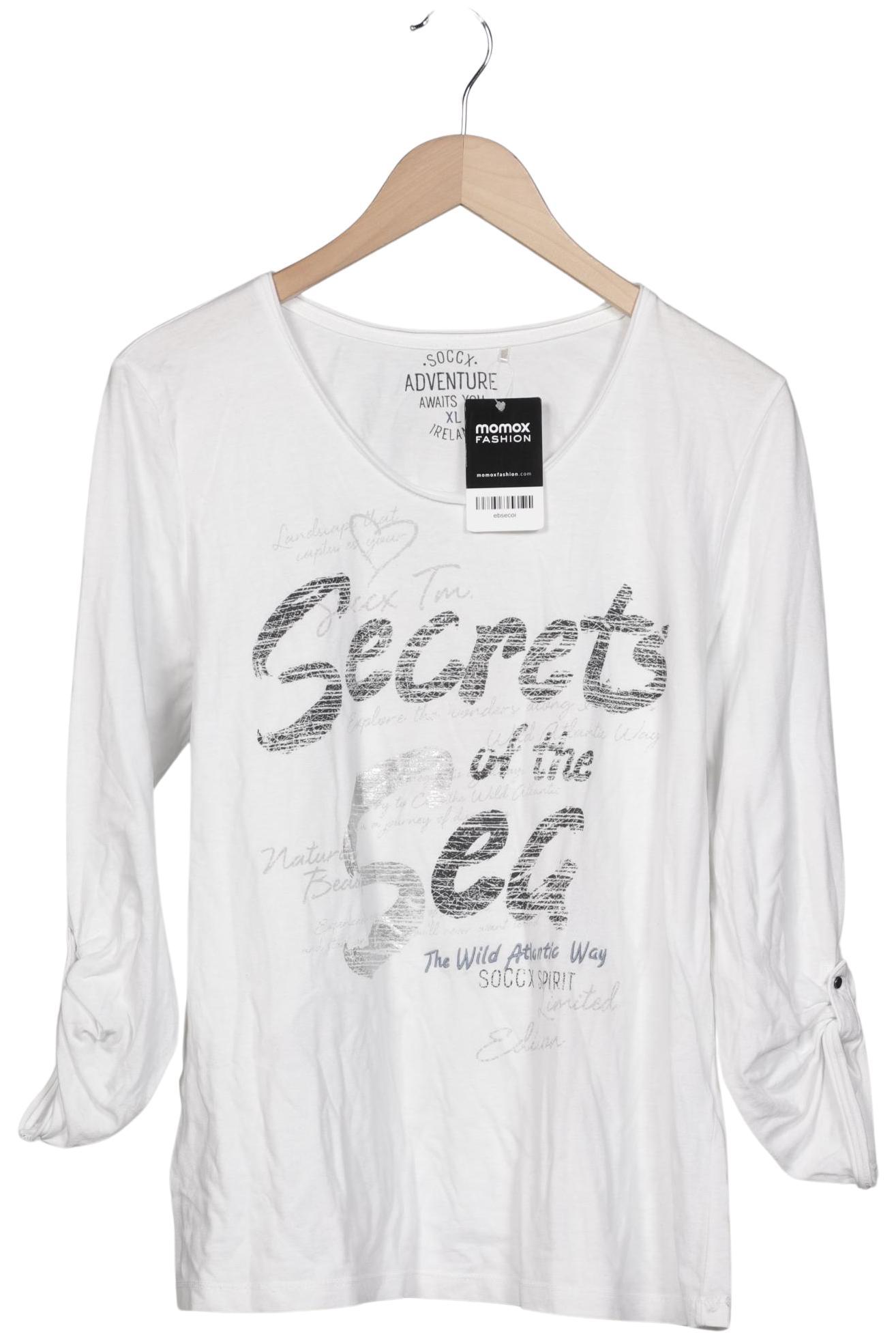 

Soccx Damen Langarmshirt, weiß, Gr. 44