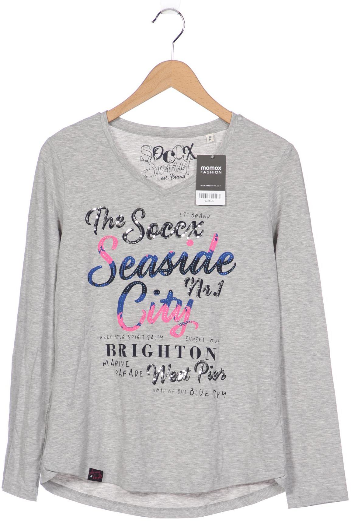 

Soccx Damen Langarmshirt, grau, Gr. 38