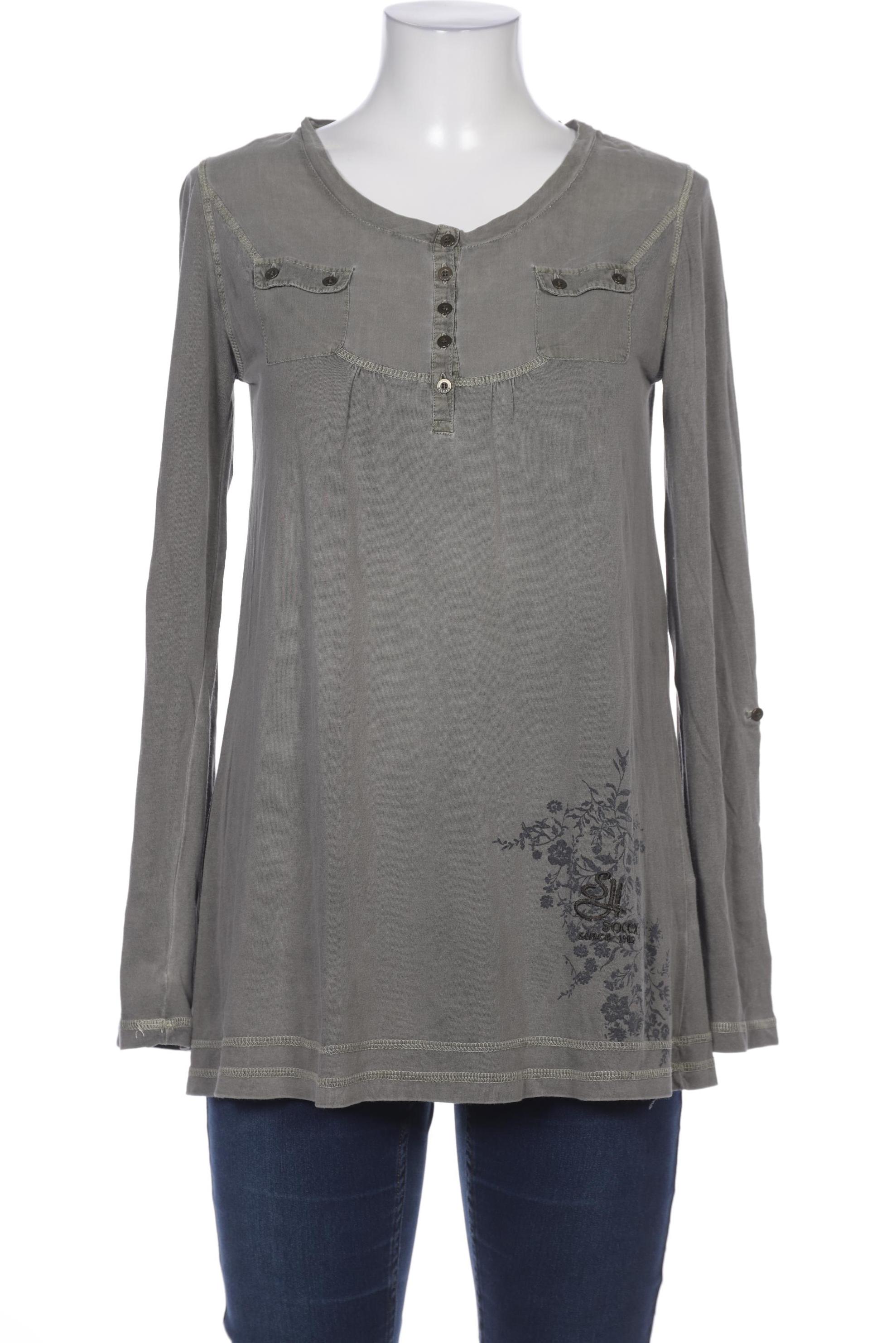 

SOCCX Damen Langarmshirt, grau