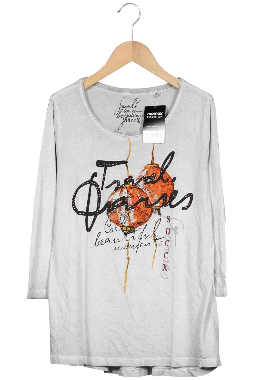 

Soccx Damen Langarmshirt, grau, Gr. 38