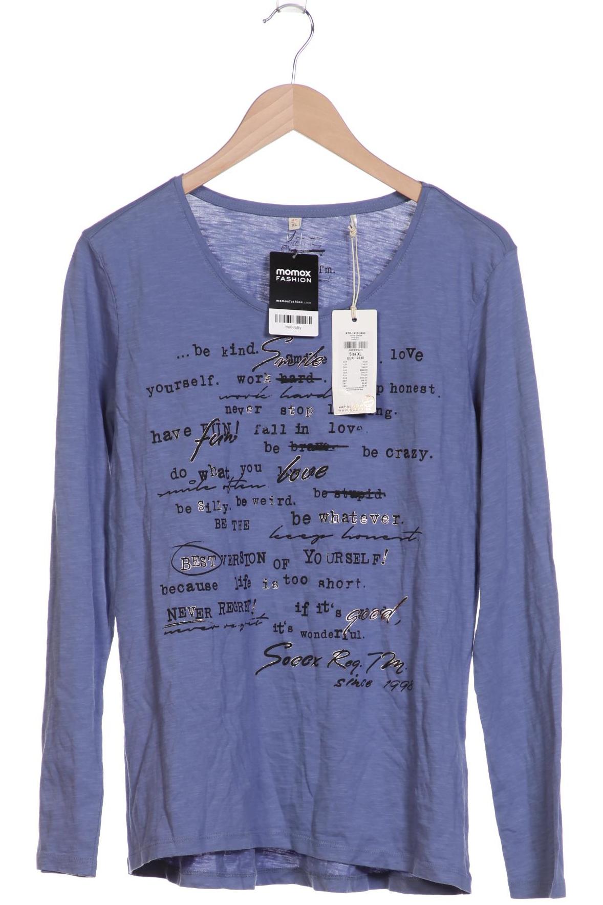 

Soccx Damen Langarmshirt, blau, Gr. 42