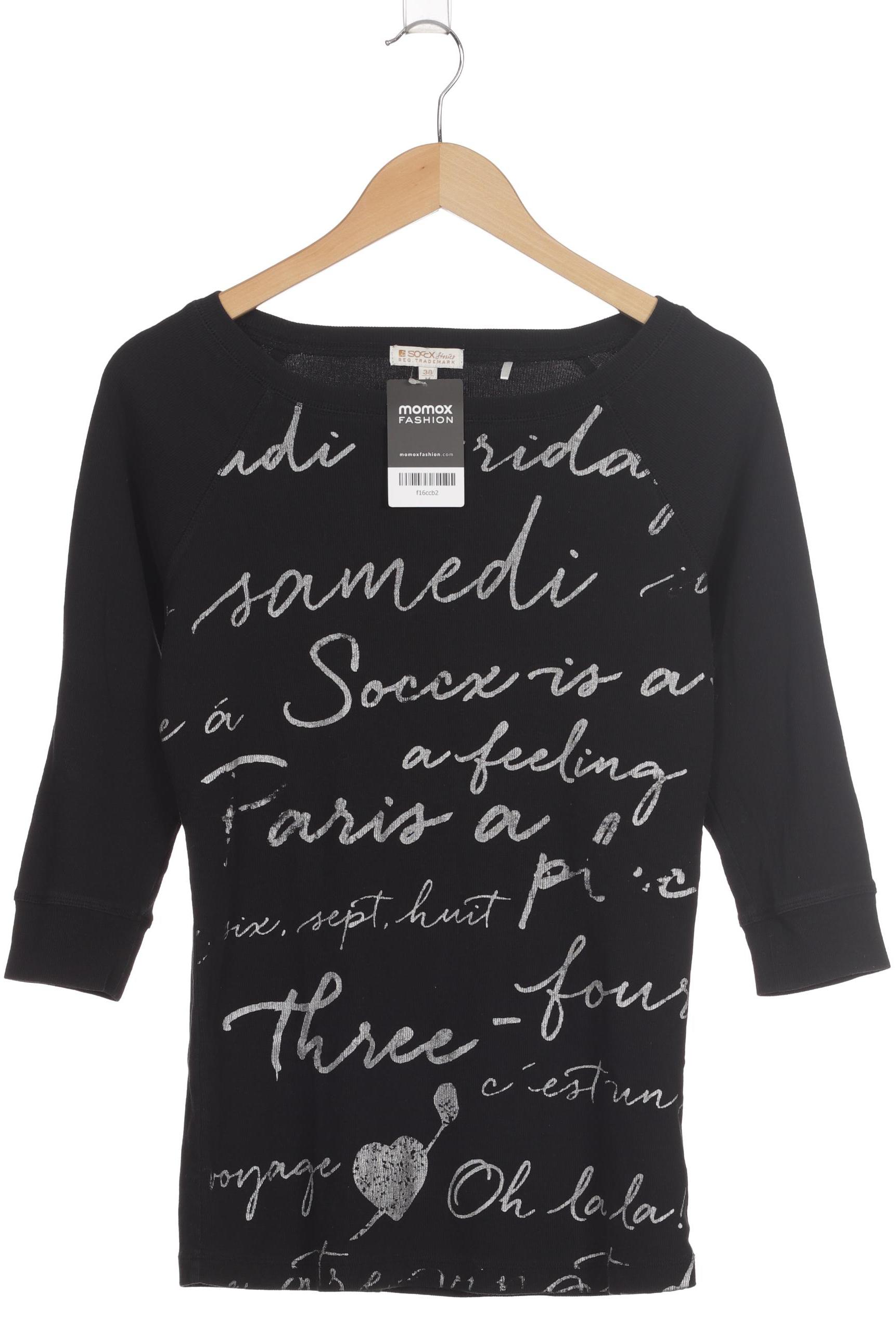 

Soccx Damen Langarmshirt, schwarz, Gr. 38