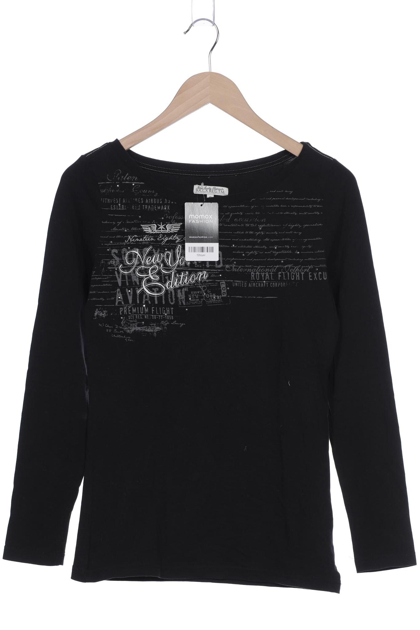 

Soccx Damen Langarmshirt, schwarz, Gr. 36