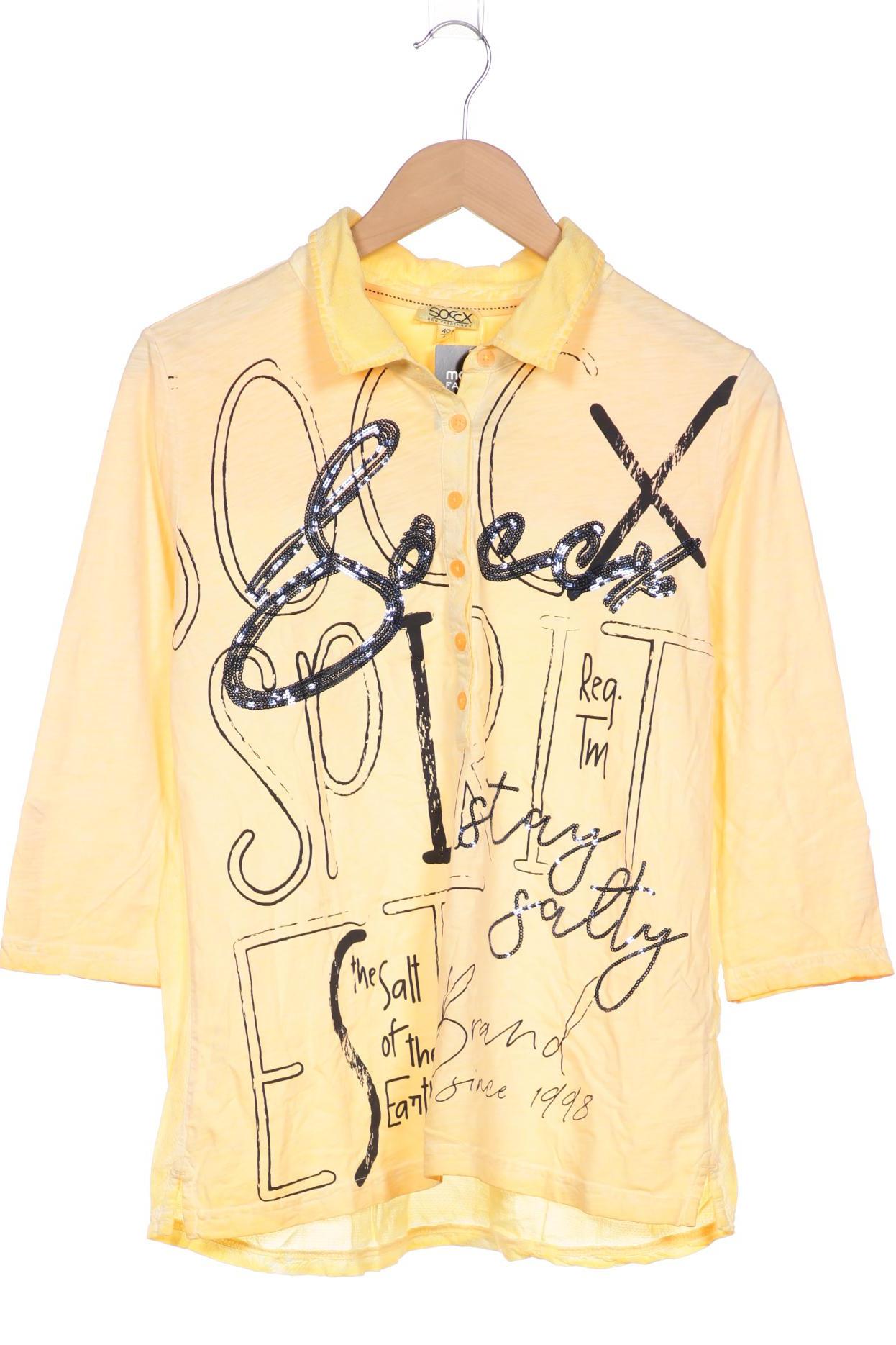 

Soccx Damen Langarmshirt, gelb, Gr. 40