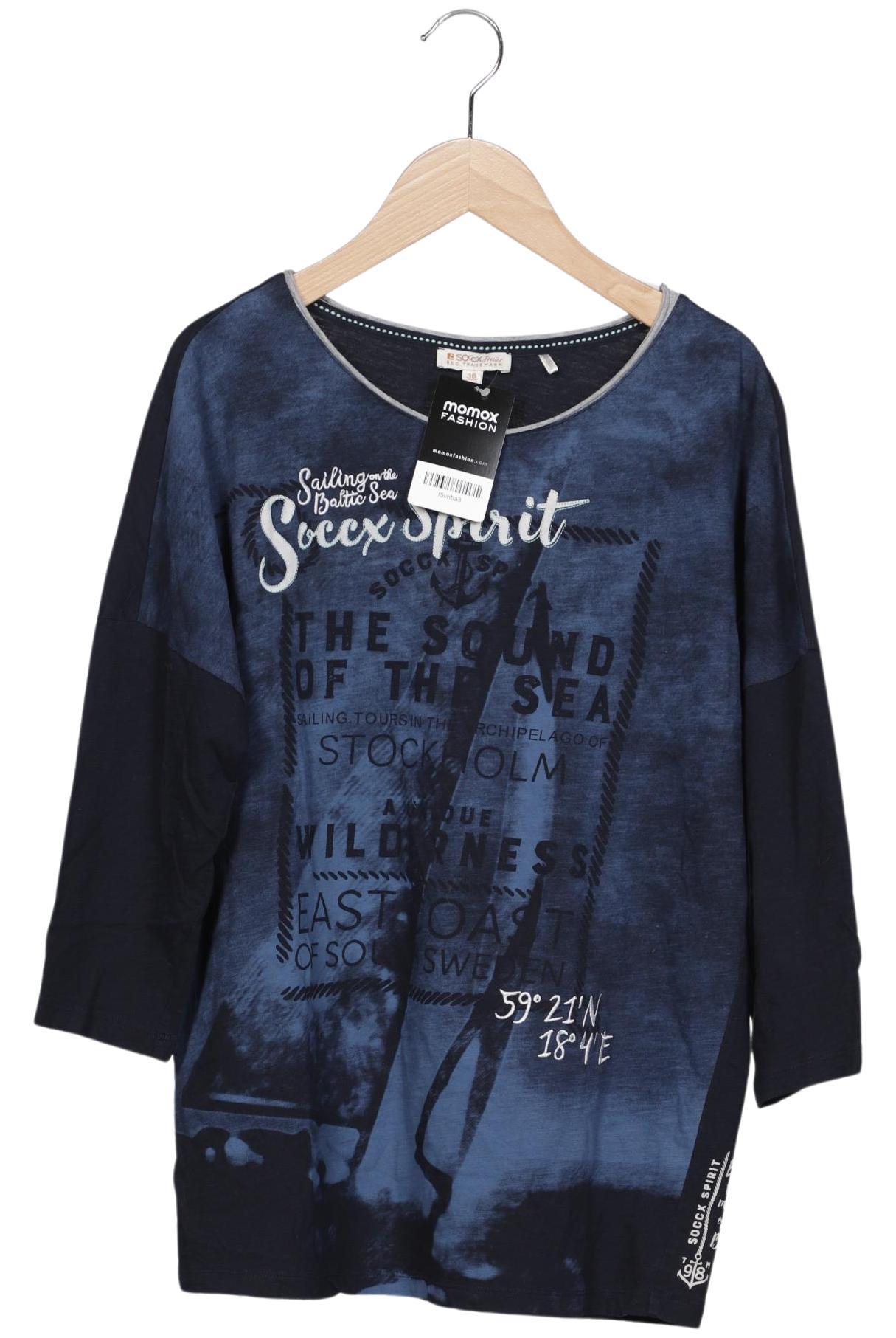 

Soccx Damen Langarmshirt, marineblau, Gr. 36