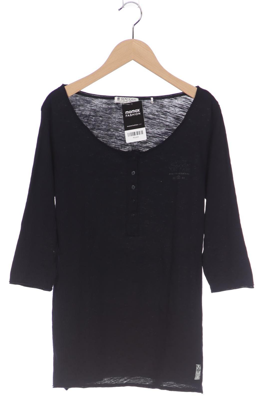 

SOCCX Damen Langarmshirt, schwarz