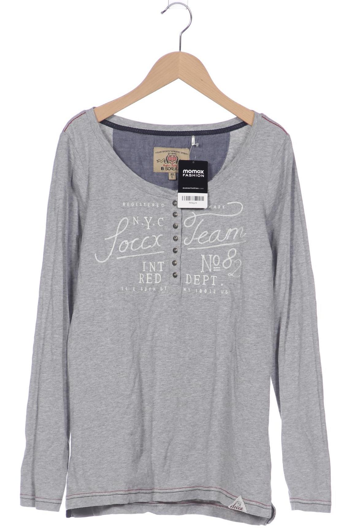 

Soccx Damen Langarmshirt, grau, Gr. 40