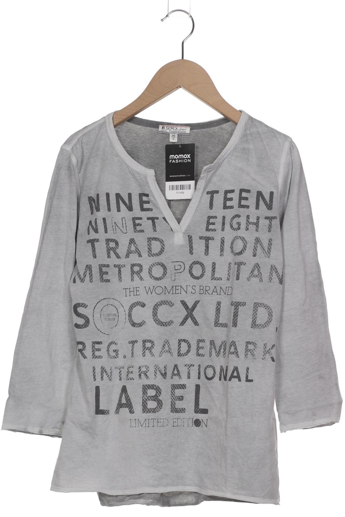 

Soccx Damen Langarmshirt, grau, Gr. 36