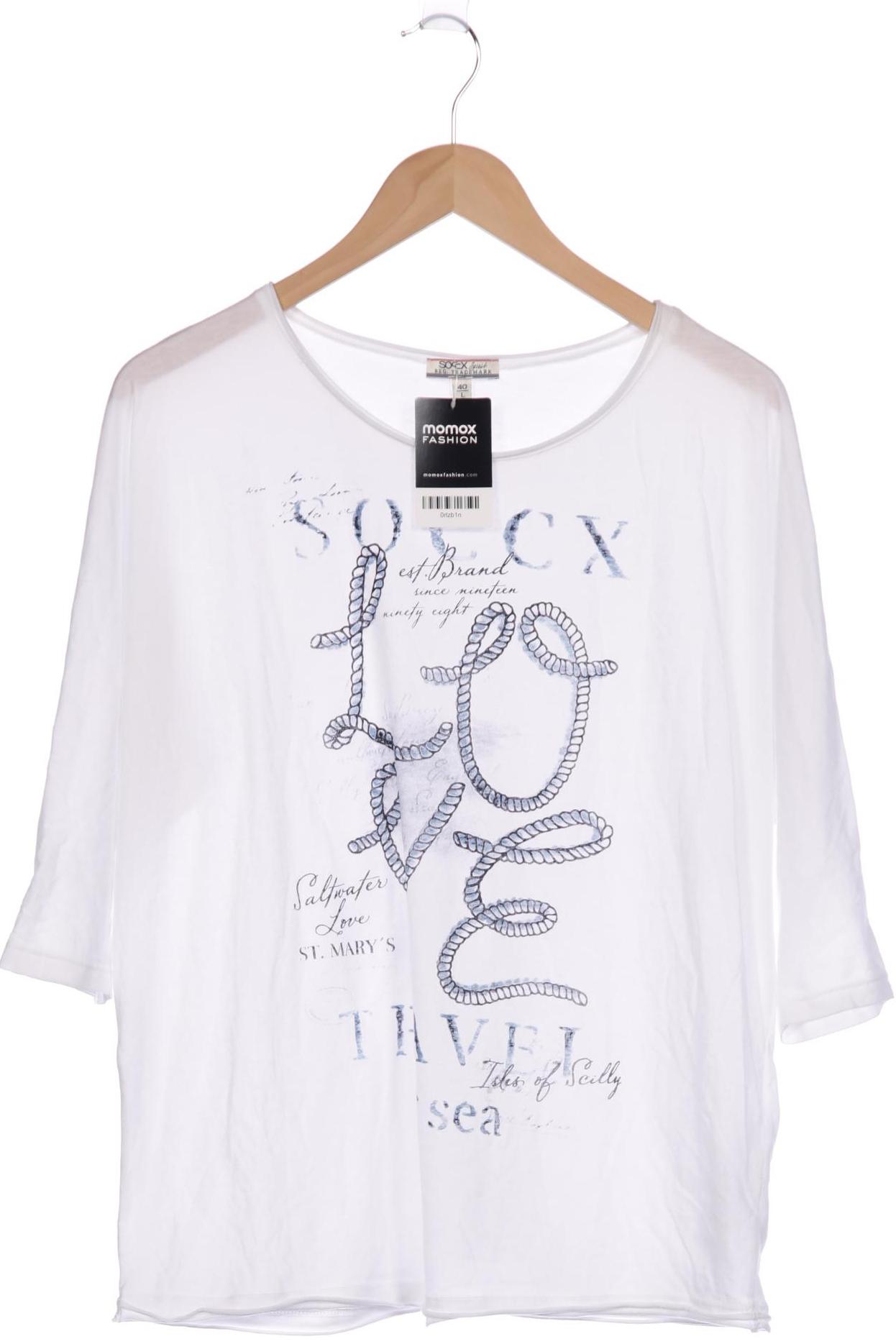 

Soccx Damen Langarmshirt, weiß, Gr. 40