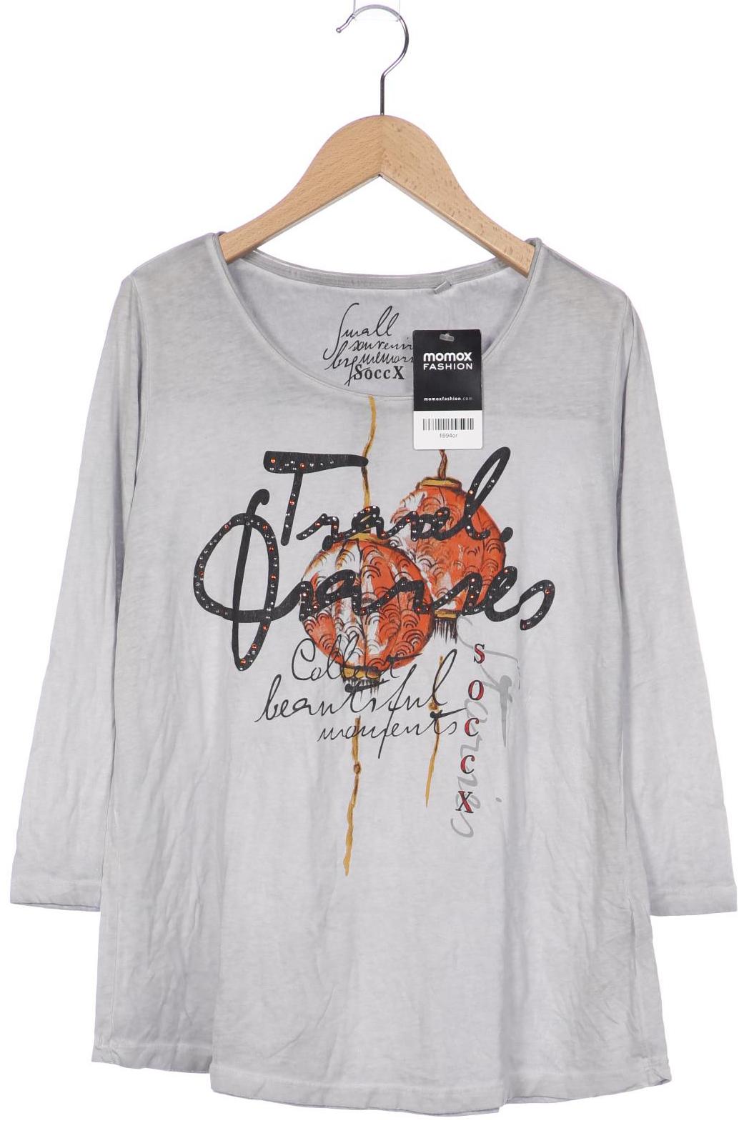 

Soccx Damen Langarmshirt, grau, Gr. 38
