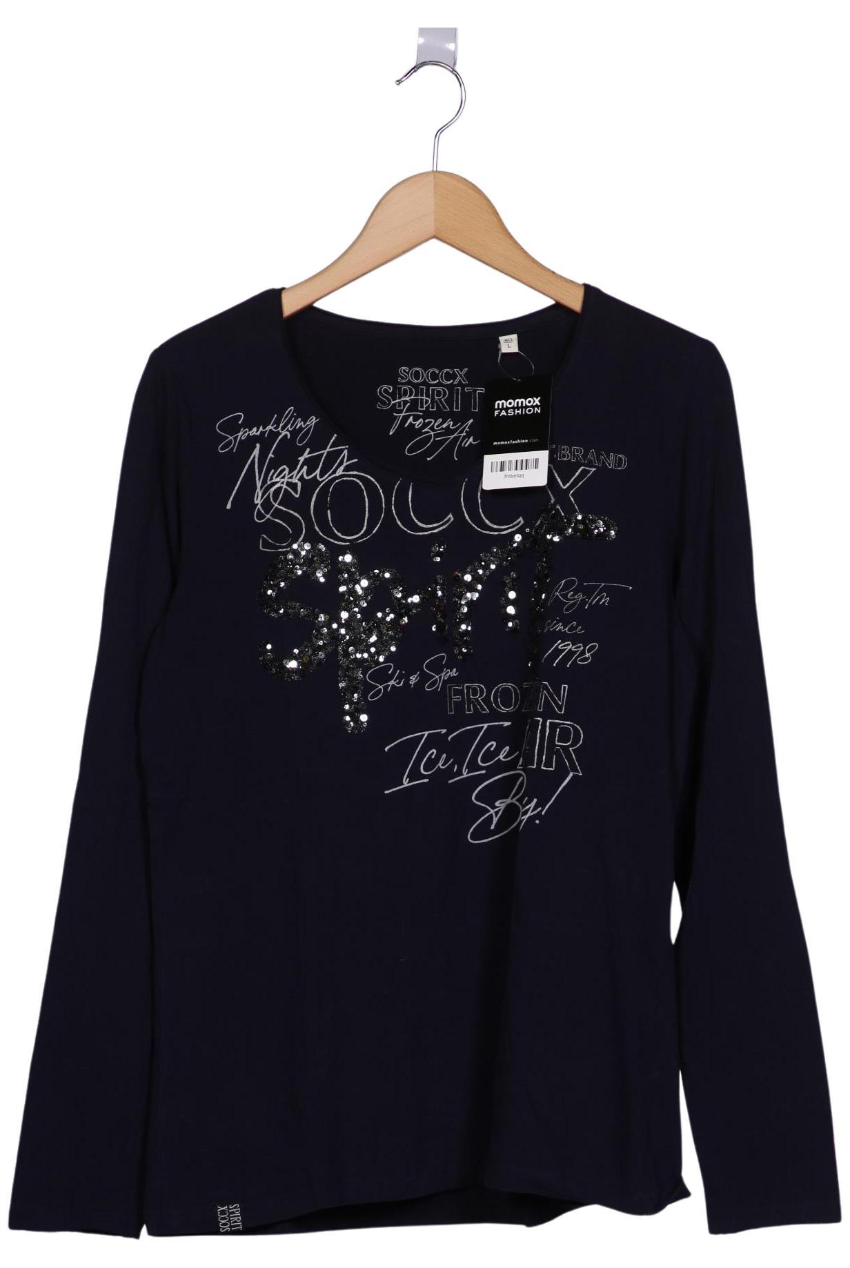 

Soccx Damen Langarmshirt, marineblau, Gr. 40