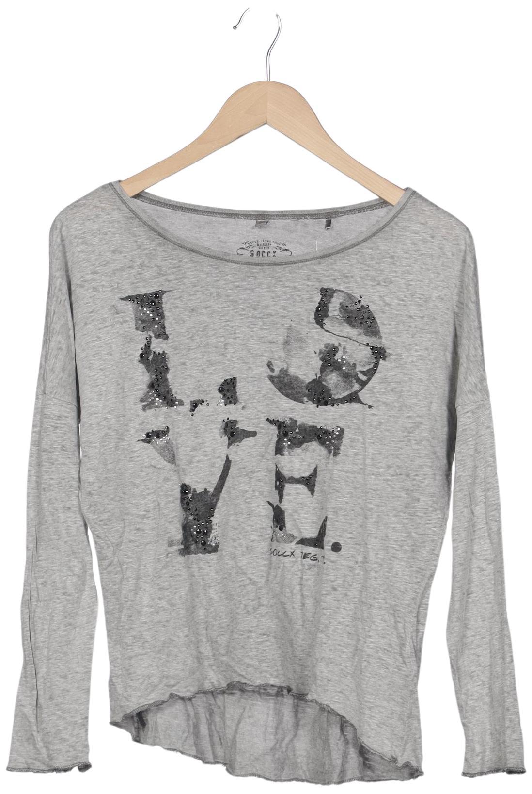 

Soccx Damen Langarmshirt, grau, Gr. 36