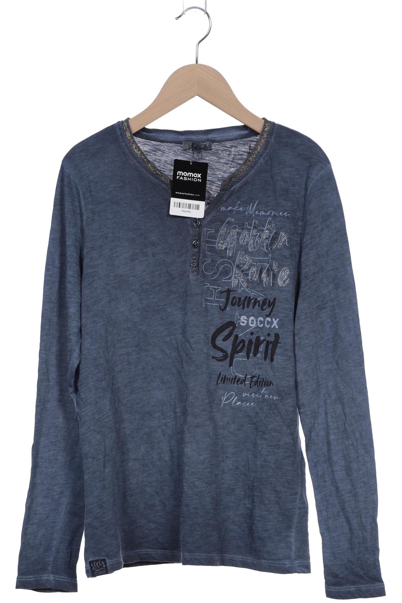 

Soccx Damen Langarmshirt, blau, Gr. 38