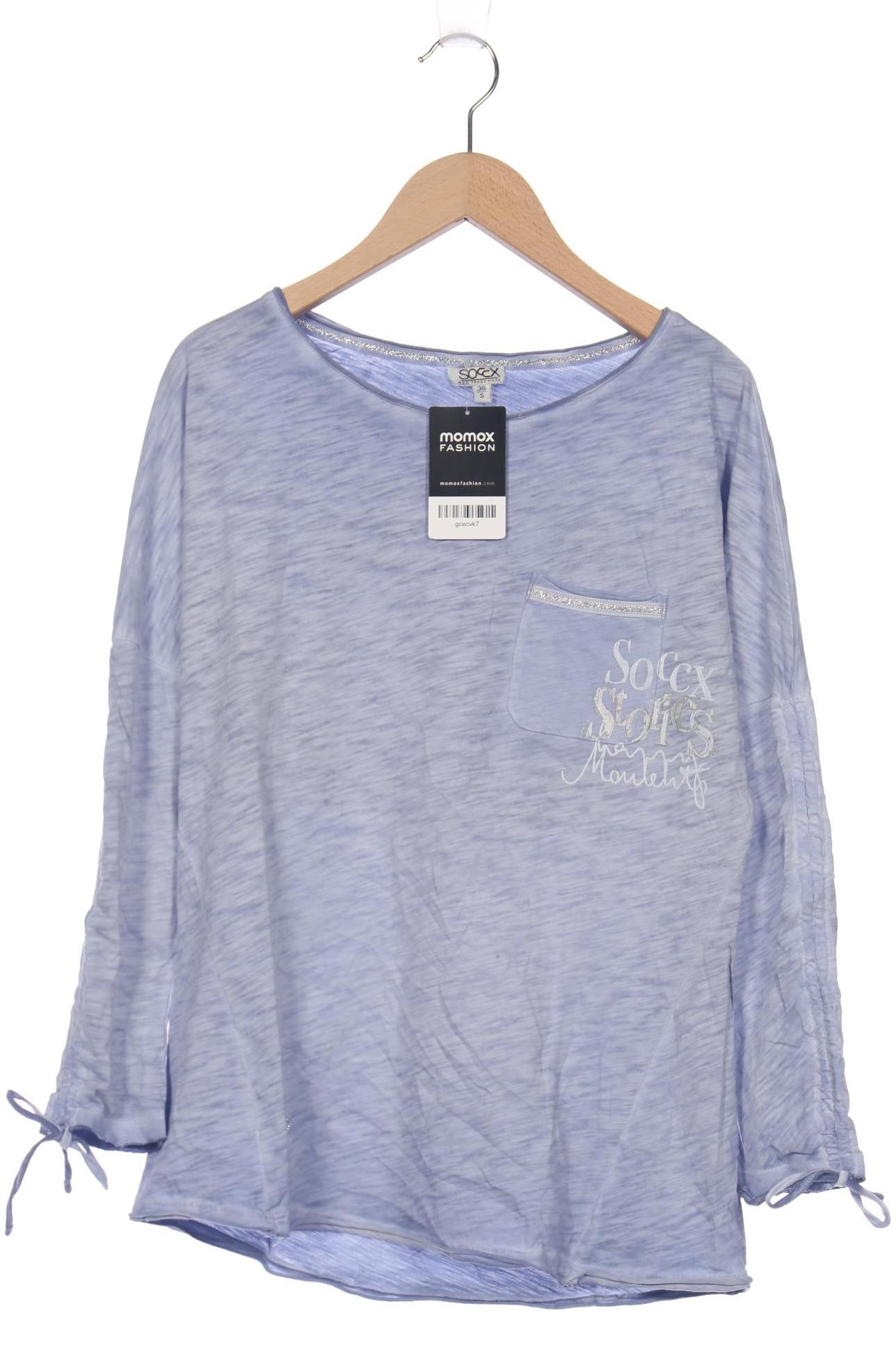 

Soccx Damen Langarmshirt, blau, Gr. 36