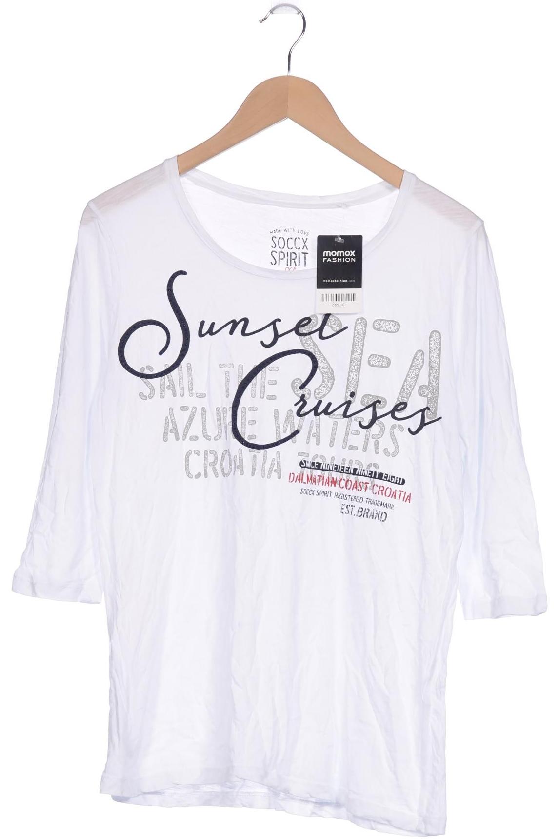 

Soccx Damen Langarmshirt, weiß, Gr. 44