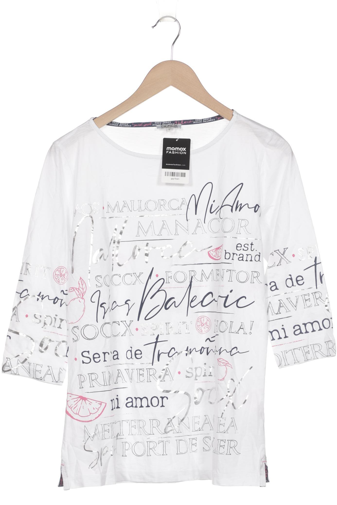

Soccx Damen Langarmshirt, weiß, Gr. 40