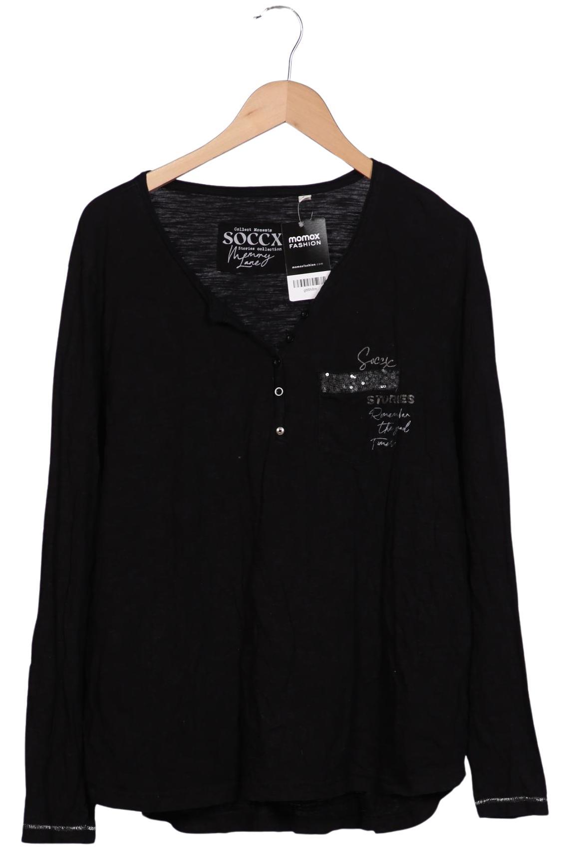 

Soccx Damen Langarmshirt, schwarz, Gr. 44