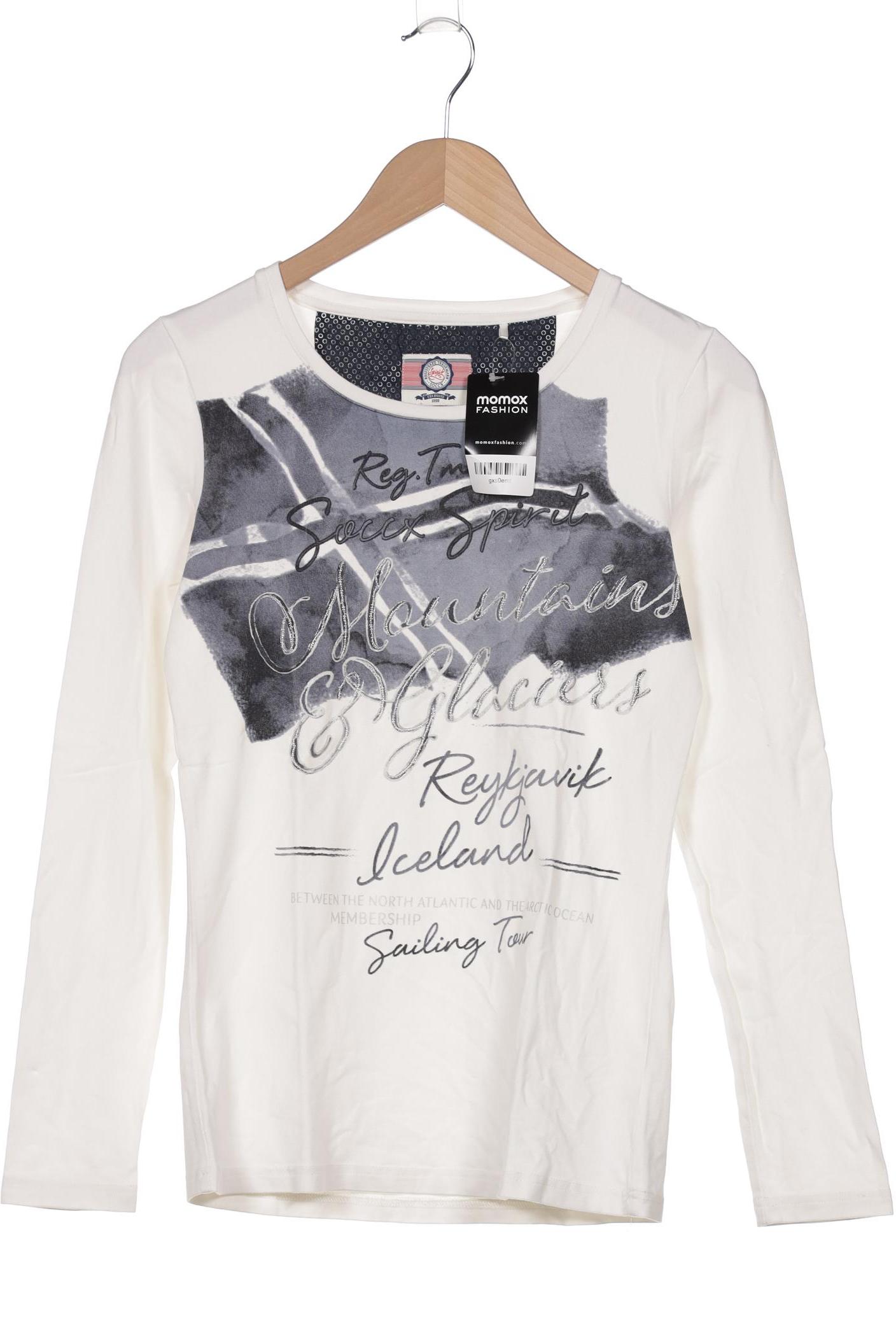 

Soccx Damen Langarmshirt, weiß, Gr. 36