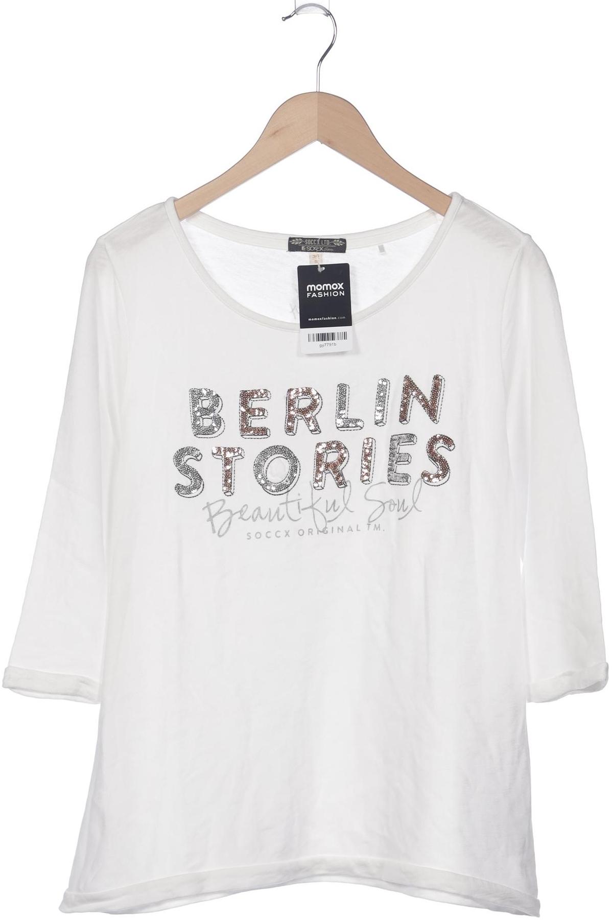 

Soccx Damen Langarmshirt, weiß, Gr. 36