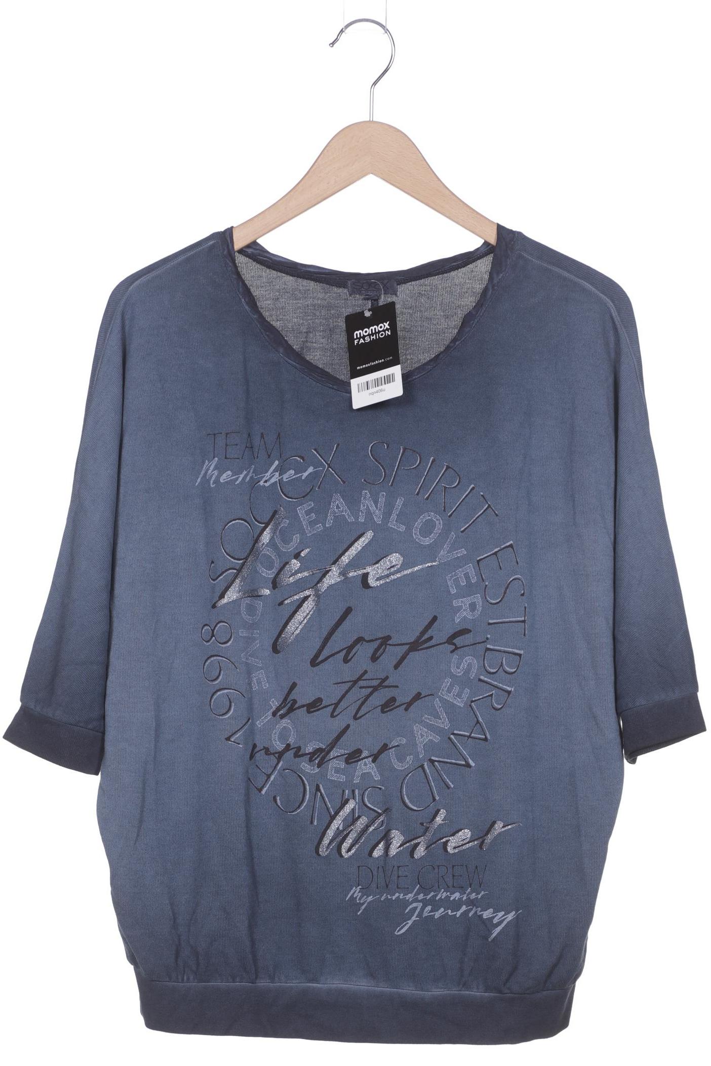 

Soccx Damen Langarmshirt, blau, Gr. 38
