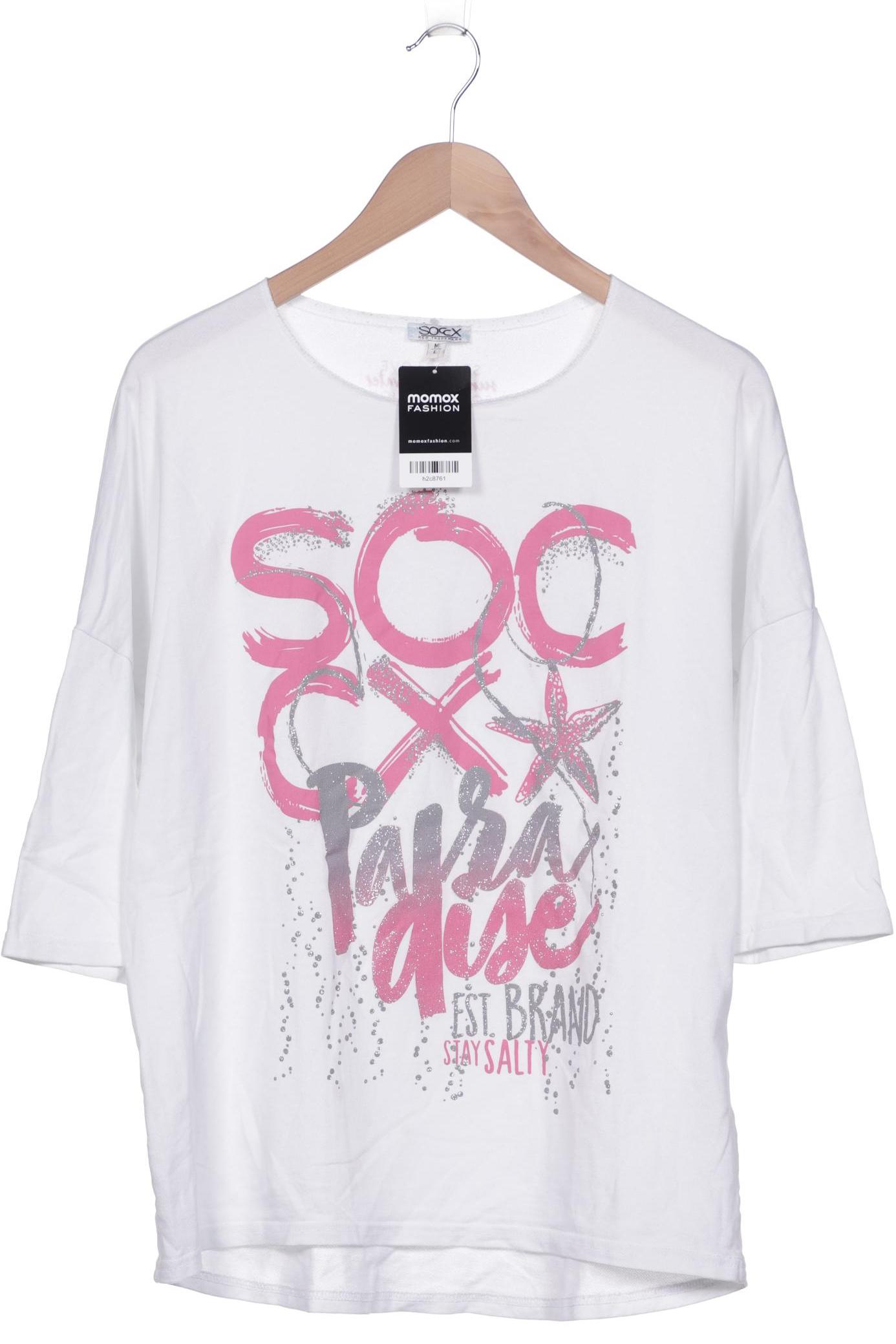 

SOCCX Damen Langarmshirt, weiß