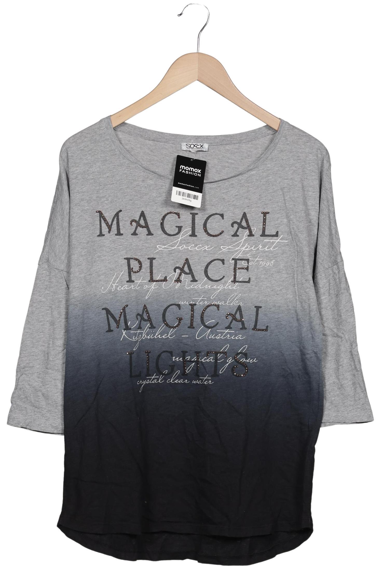 

Soccx Damen Langarmshirt, grau, Gr. 46