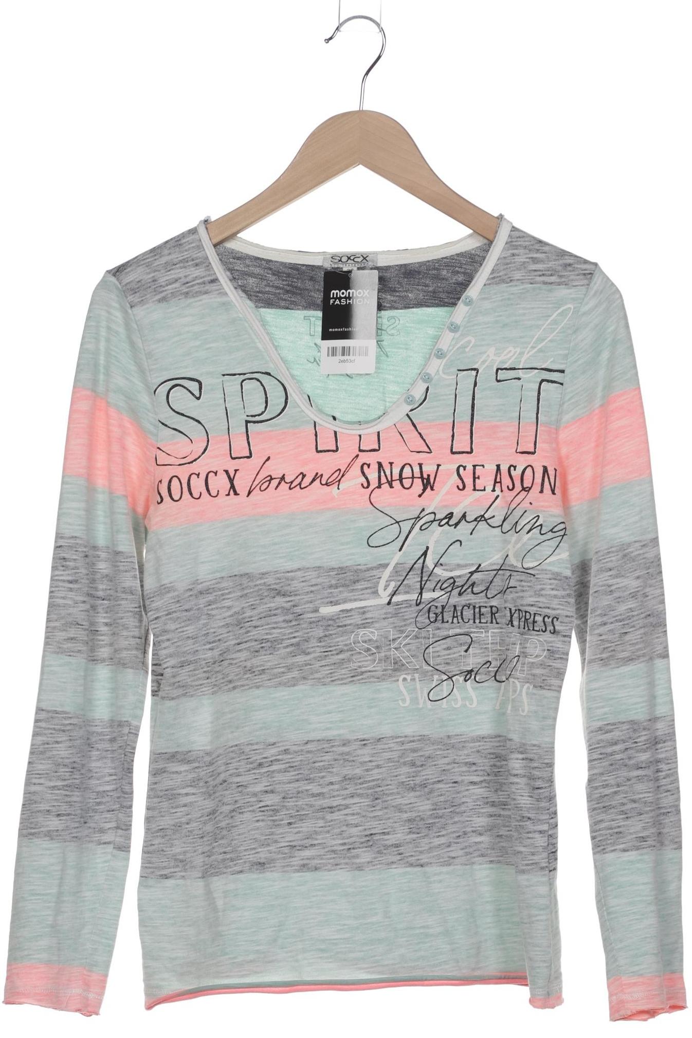 

Soccx Damen Langarmshirt, grün, Gr. 36