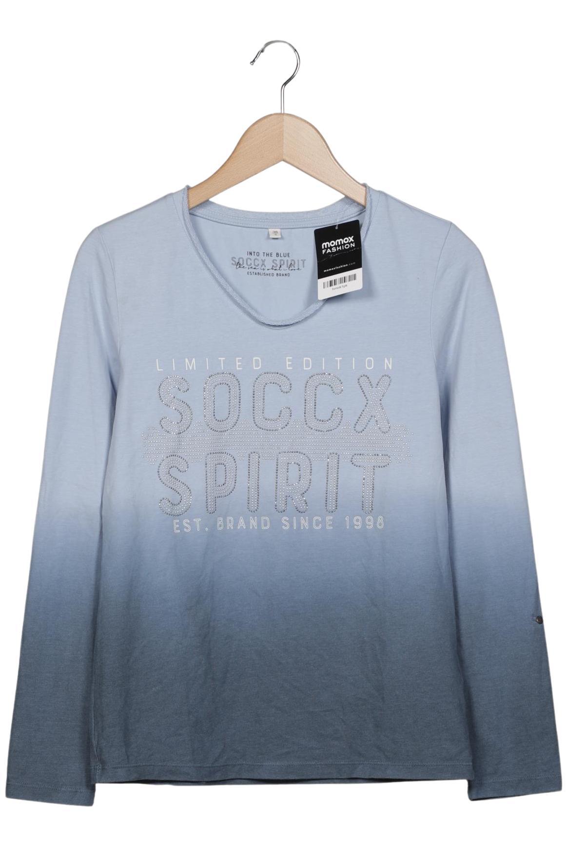 

Soccx Damen Langarmshirt, hellblau, Gr. 36