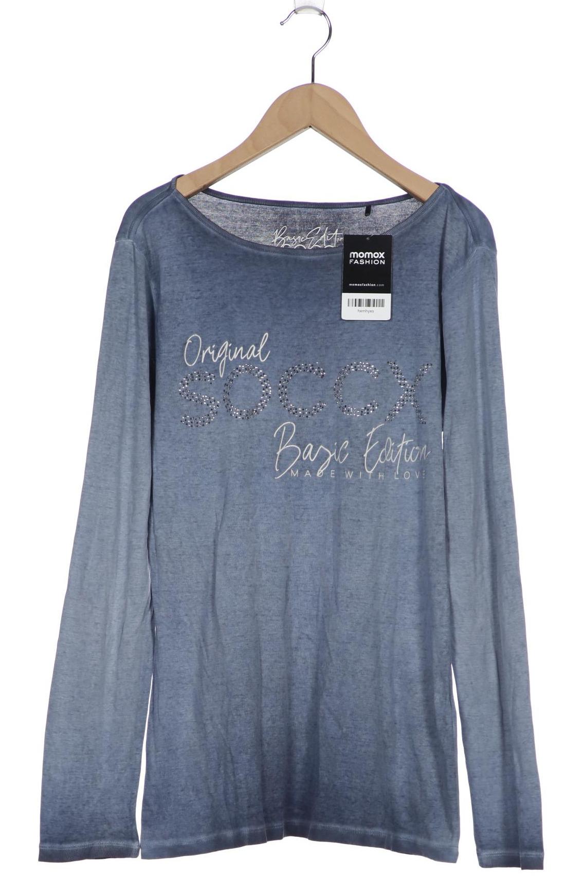 

SOCCX Damen Langarmshirt, blau