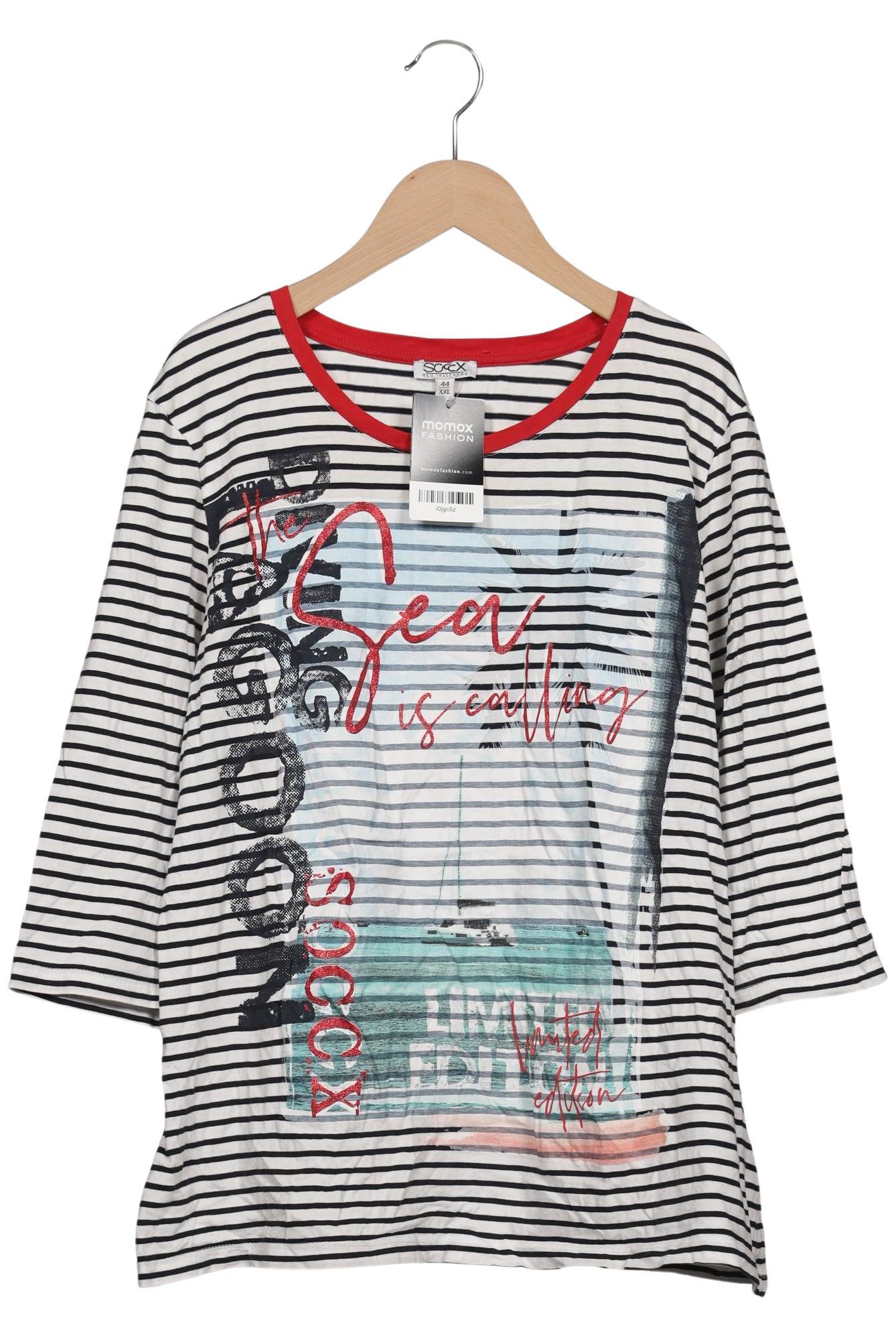 

Soccx Damen Langarmshirt, weiß, Gr. 44
