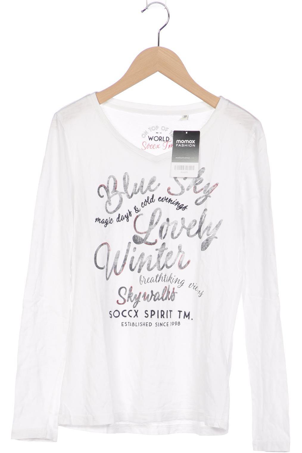 

SOCCX Damen Langarmshirt, weiß