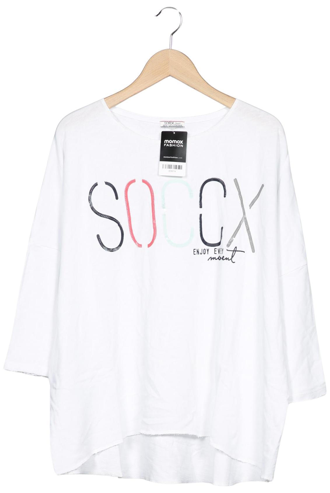 

Soccx Damen Langarmshirt, weiß, Gr. 44
