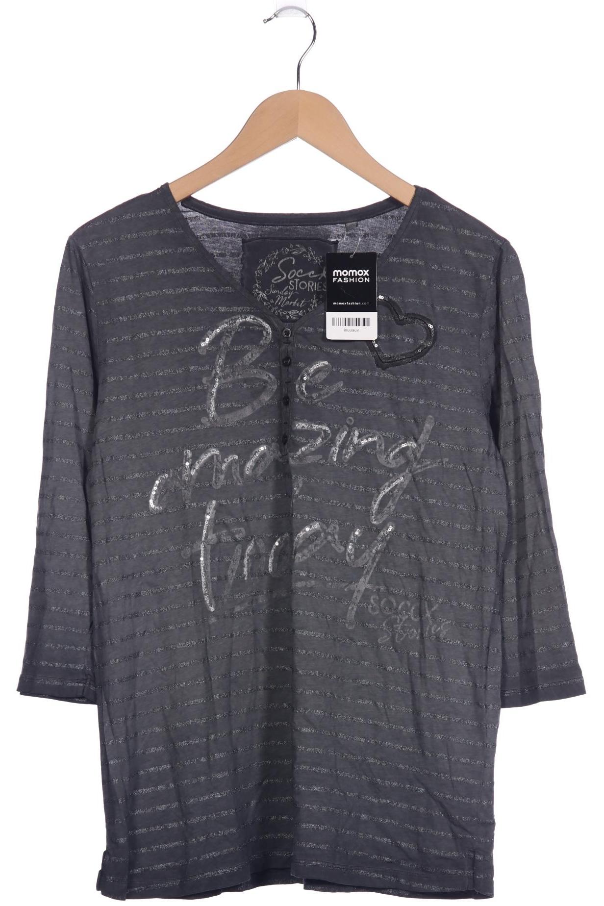 

Soccx Damen Langarmshirt, grau, Gr. 42