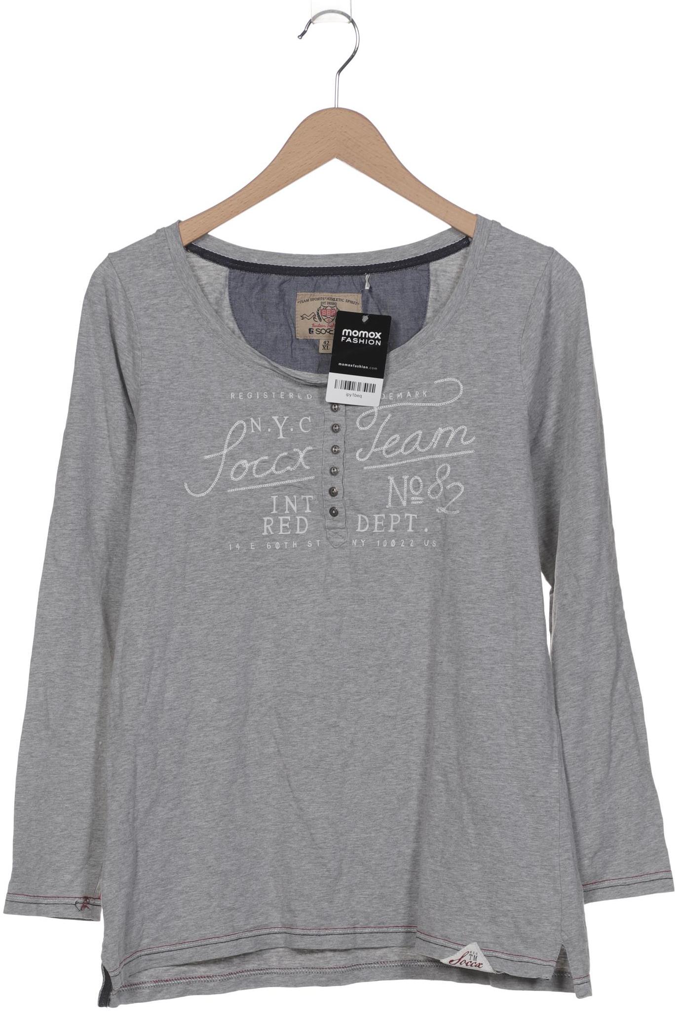 

Soccx Damen Langarmshirt, grau, Gr. 42