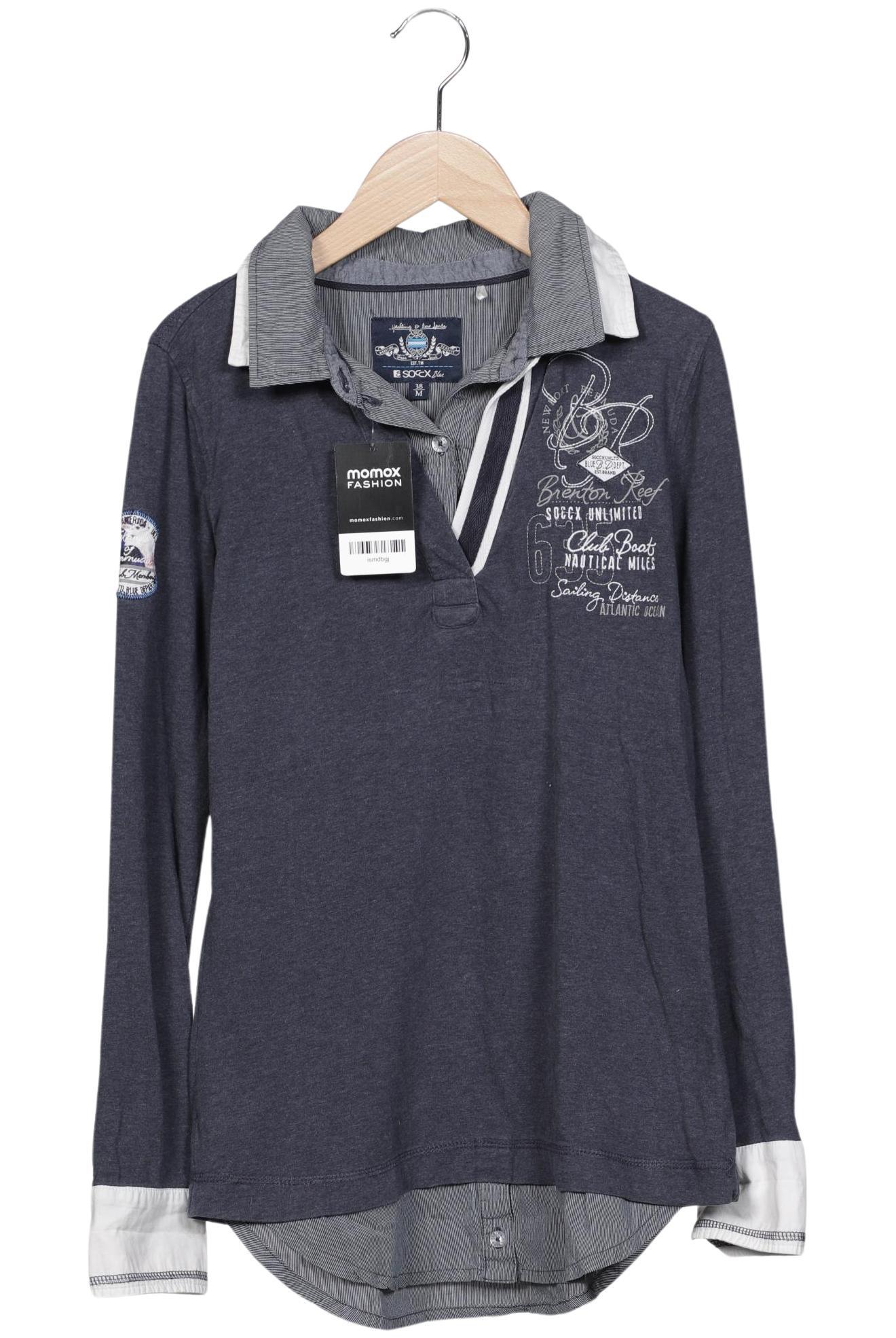

Soccx Damen Langarmshirt, marineblau, Gr. 38