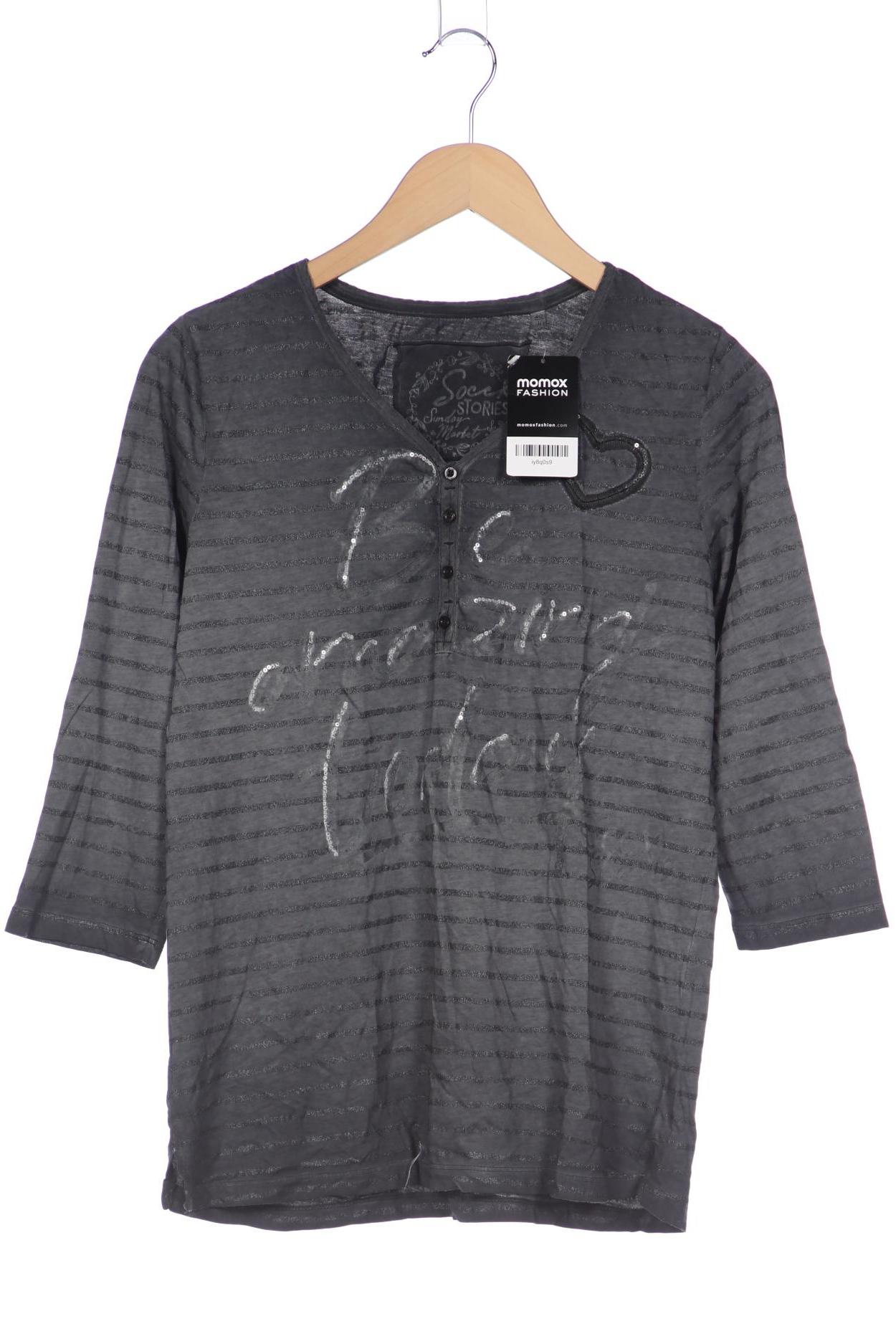 

Soccx Damen Langarmshirt, grau, Gr. 40
