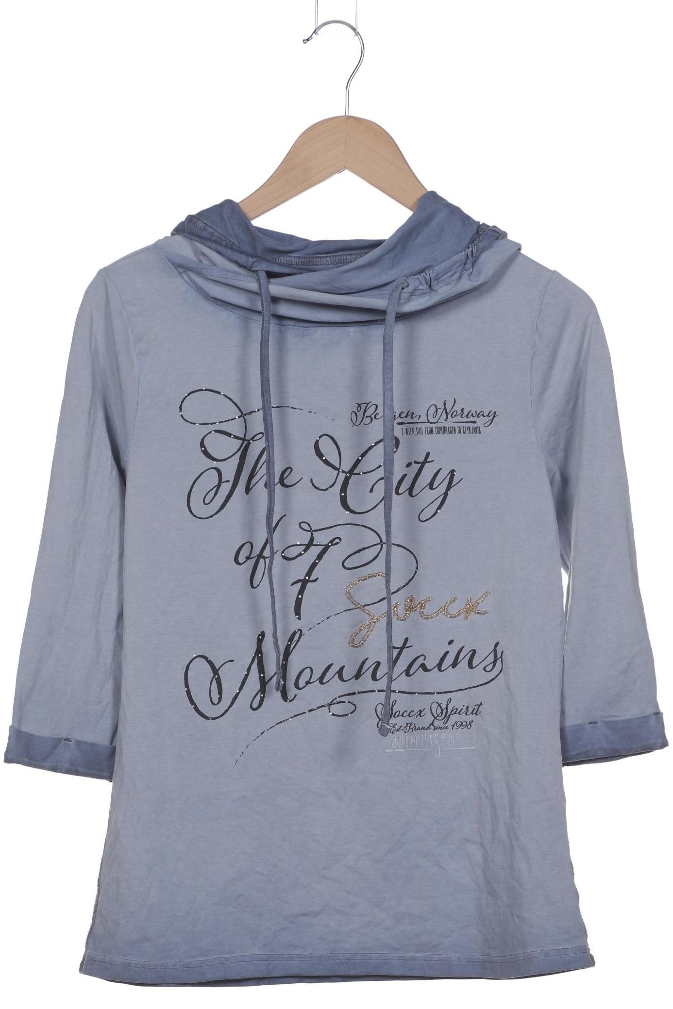 

Soccx Damen Langarmshirt, blau, Gr. 38