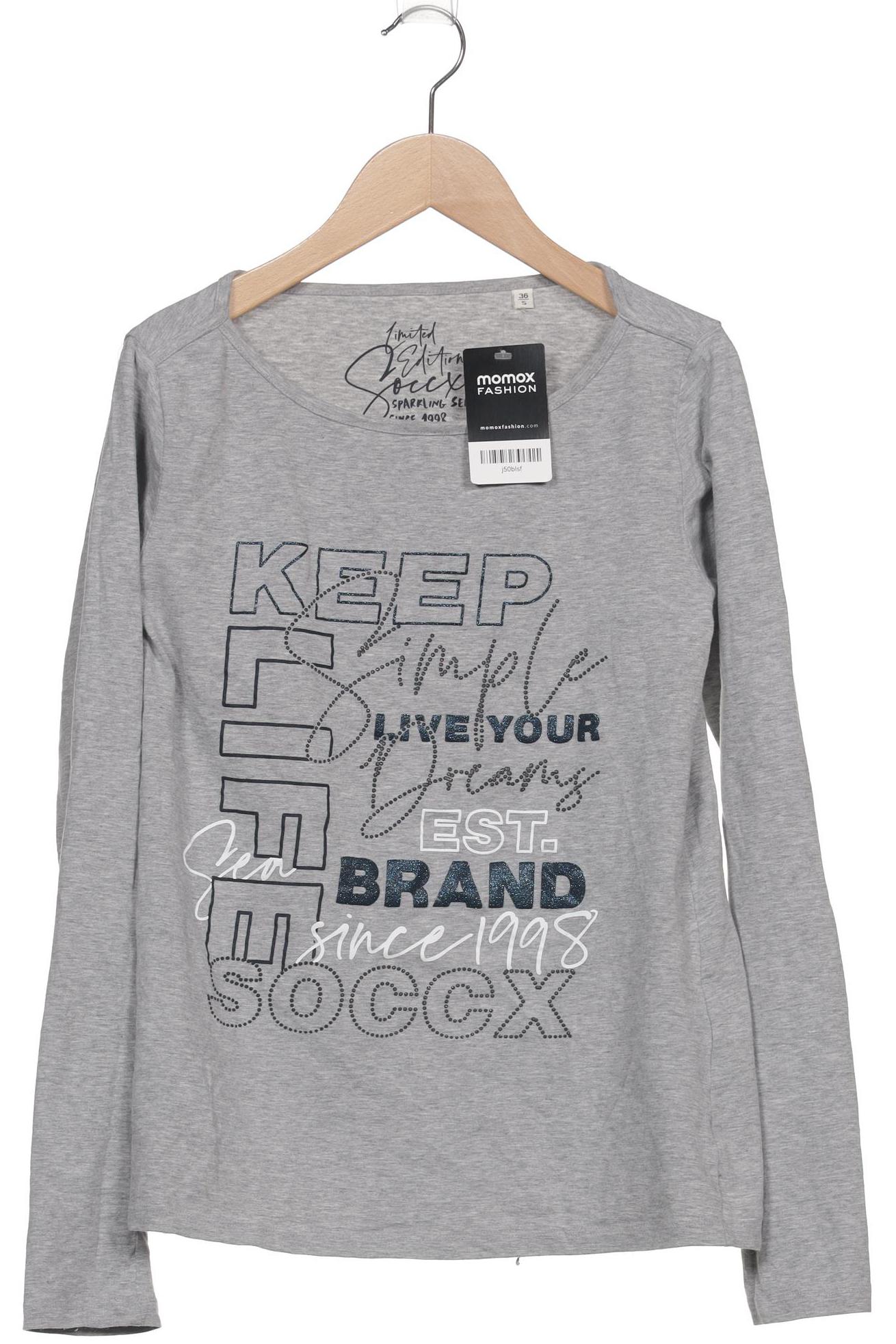 

Soccx Damen Langarmshirt, grau, Gr. 36