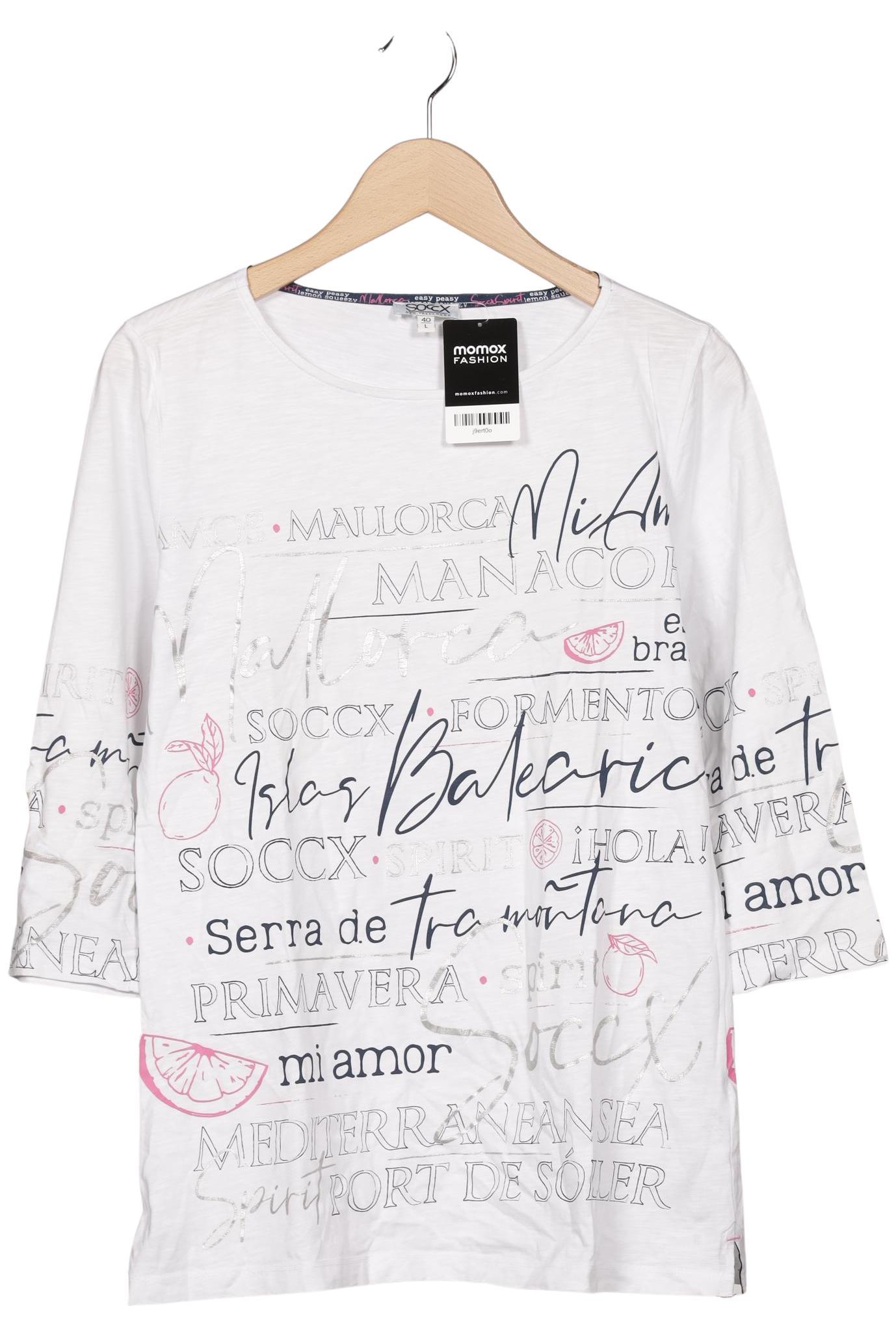 

Soccx Damen Langarmshirt, weiß, Gr. 40