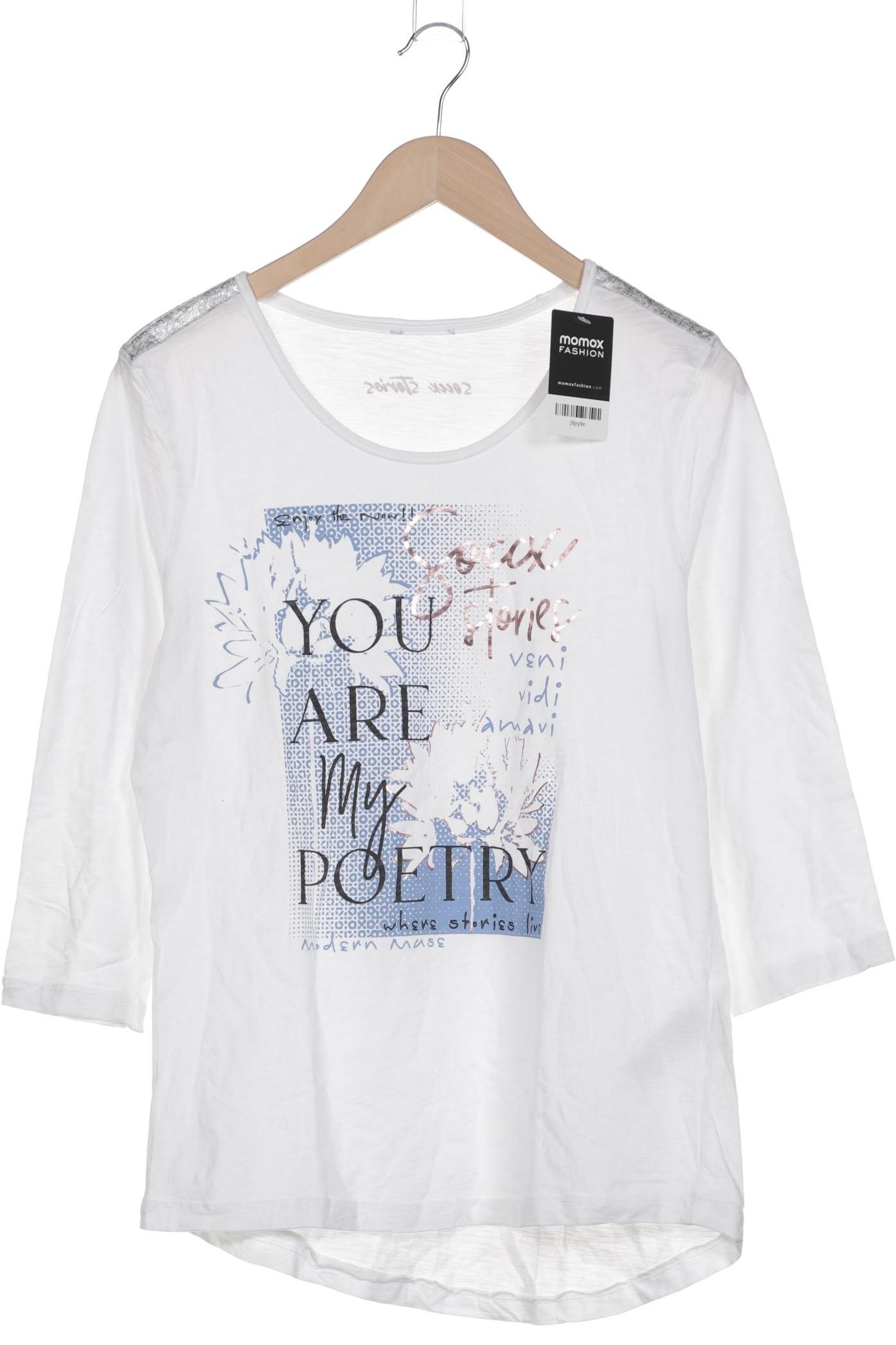 

Soccx Damen Langarmshirt, weiß, Gr. 42
