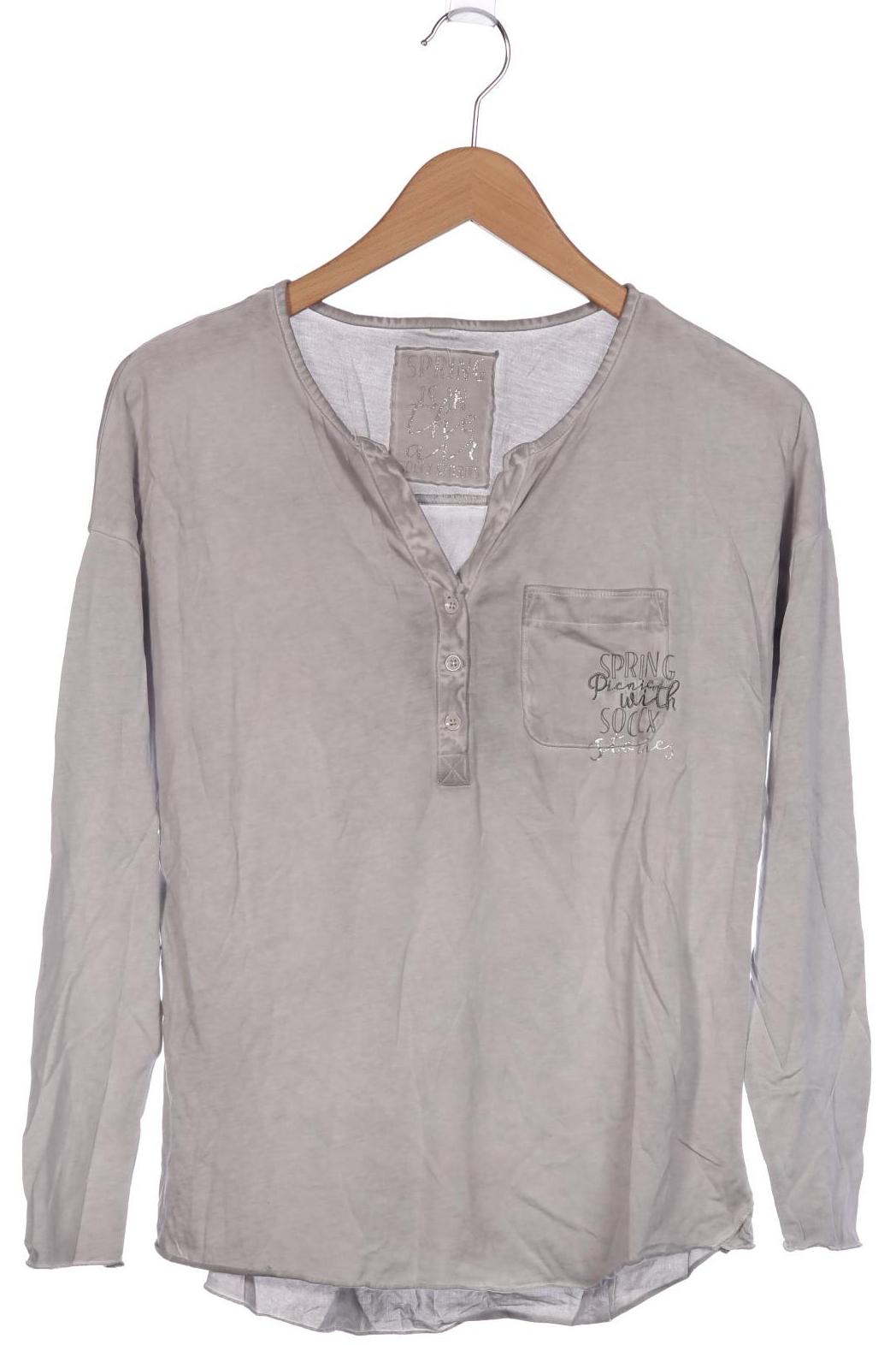 

SOCCX Damen Langarmshirt, grau