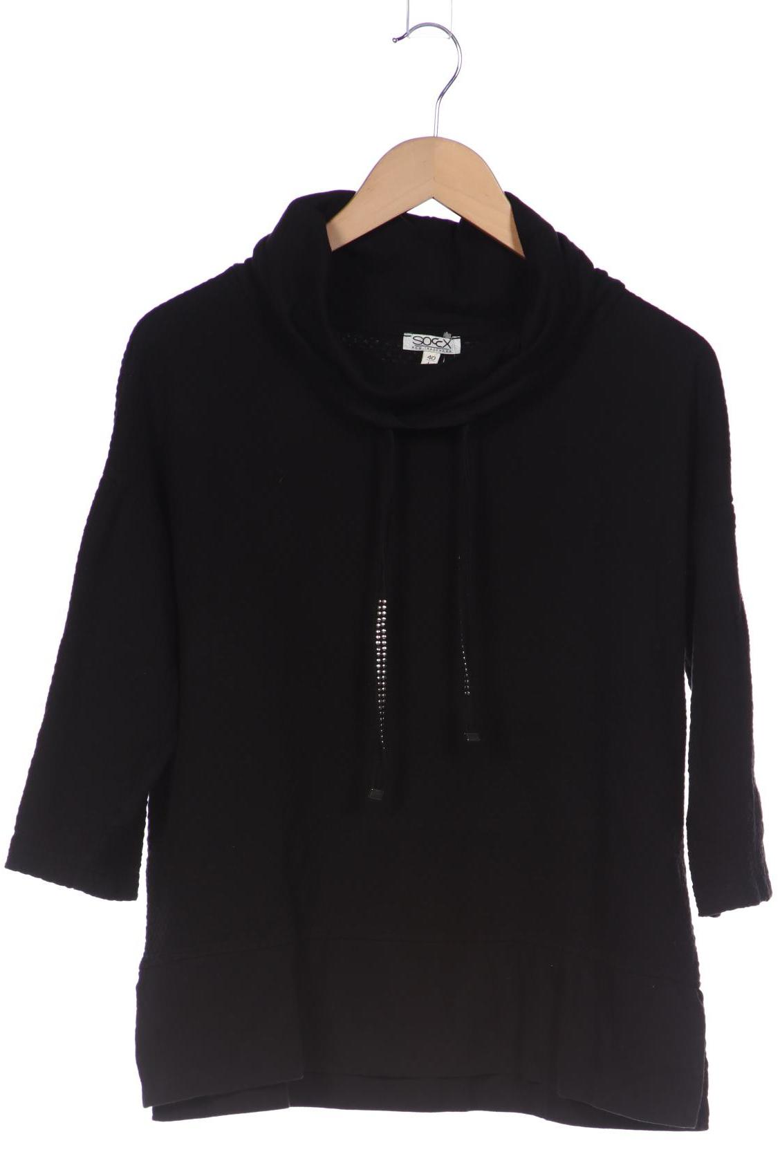 

Soccx Damen Langarmshirt, schwarz, Gr. 40
