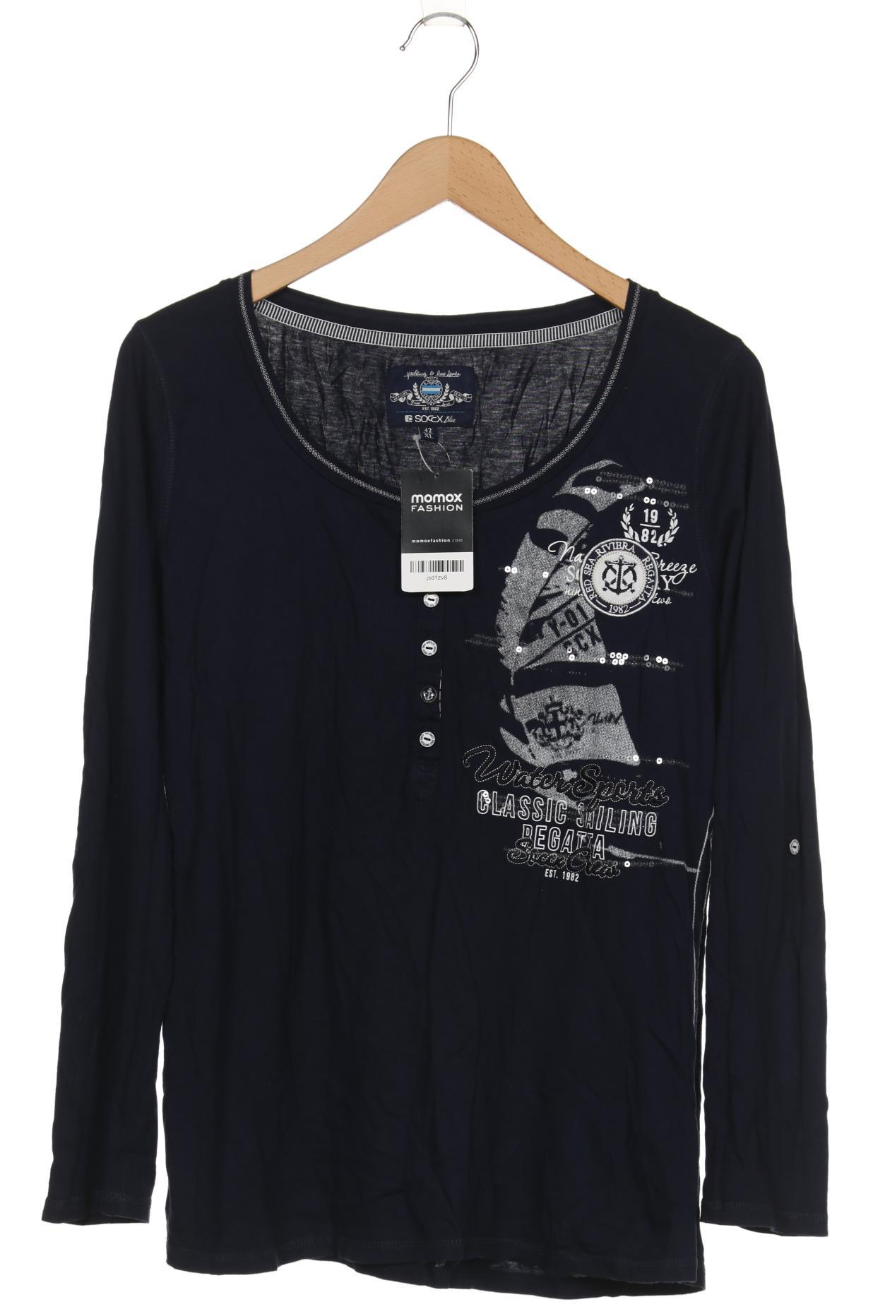 

SOCCX Damen Langarmshirt, marineblau