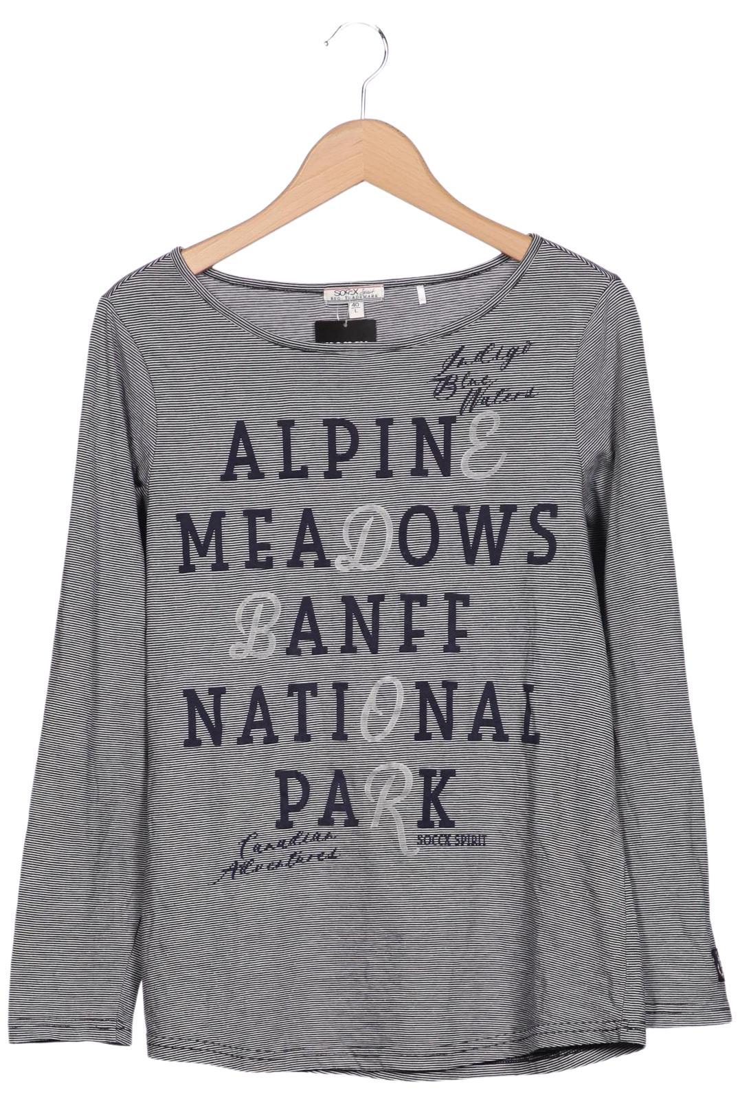 

Soccx Damen Langarmshirt, grau, Gr. 40