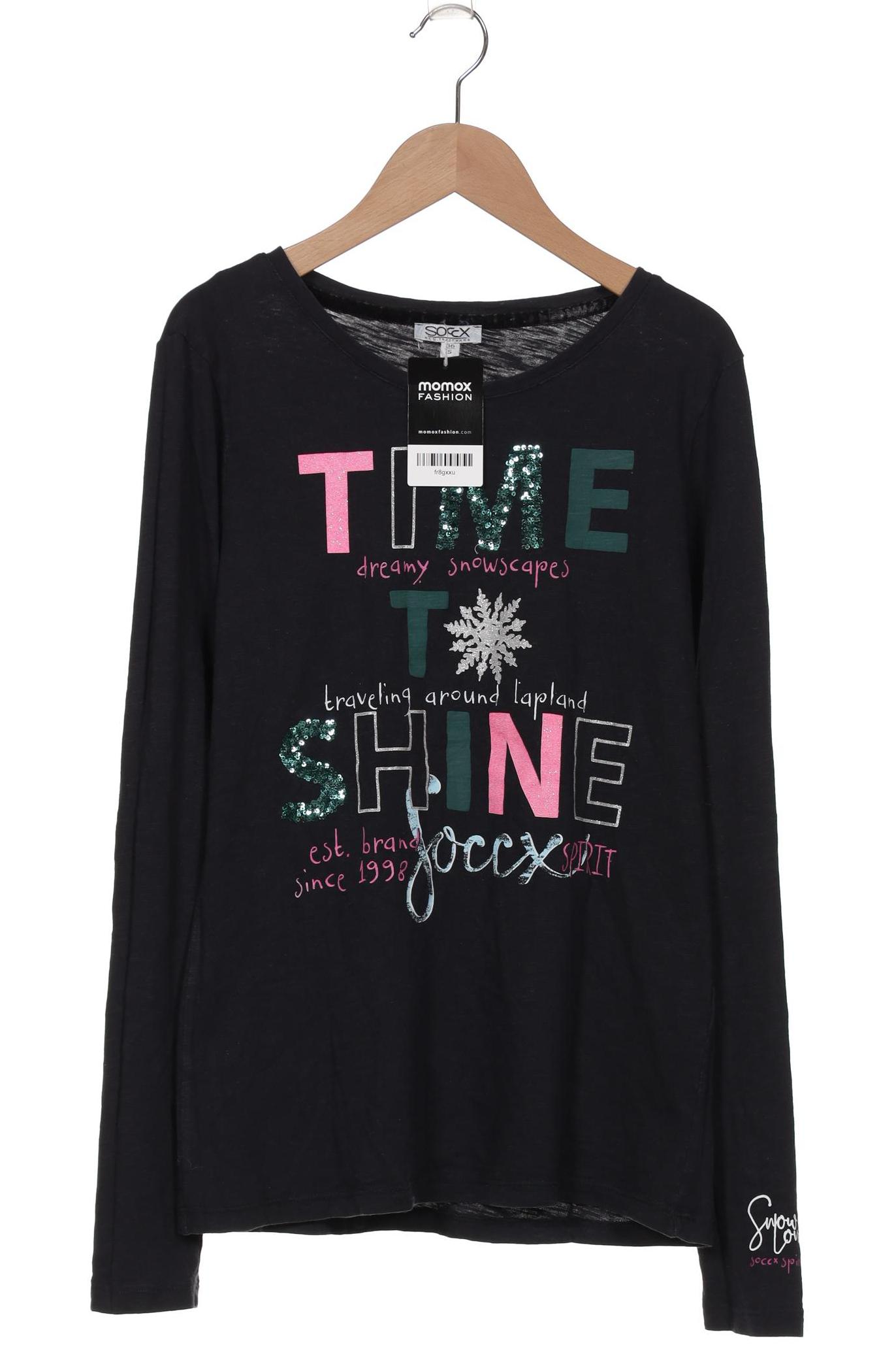 

Soccx Damen Langarmshirt, schwarz, Gr. 36